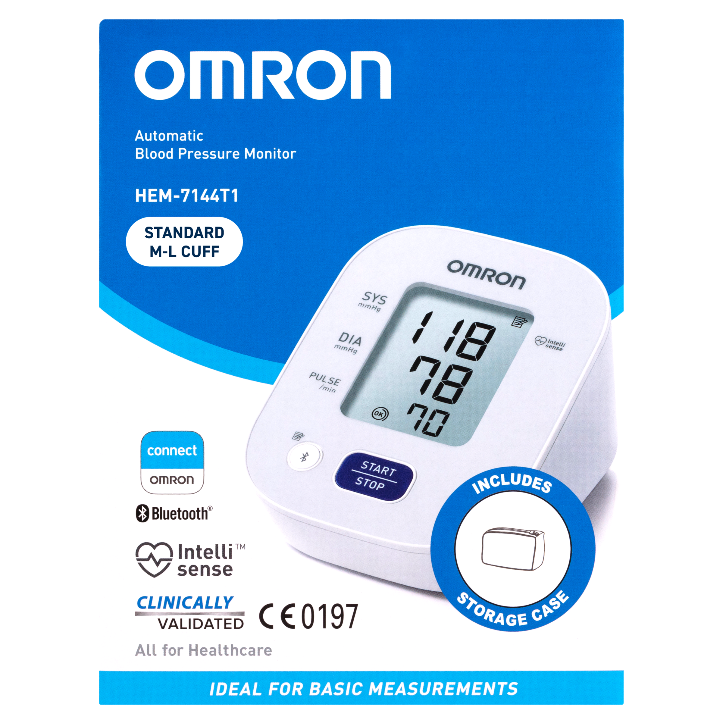 OMRON BLOOD PRESSURE MONITOR BLUETOOTH STANDARD HEM7144T1 - Image 2