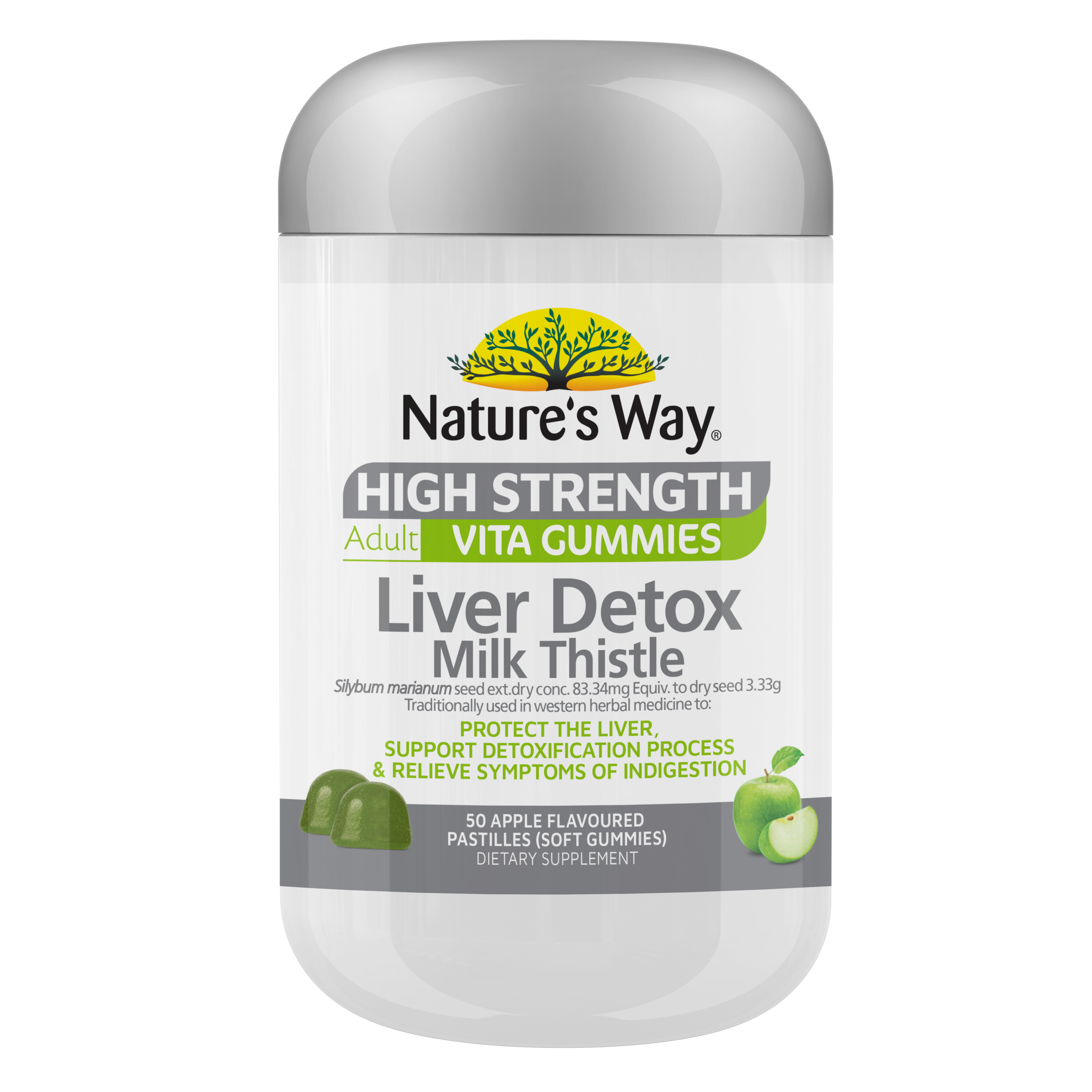 NATURES WAY ADULT VITA GUMMIES LIVER DETOX MILK THISTLE 50 TABLETS - Image 5