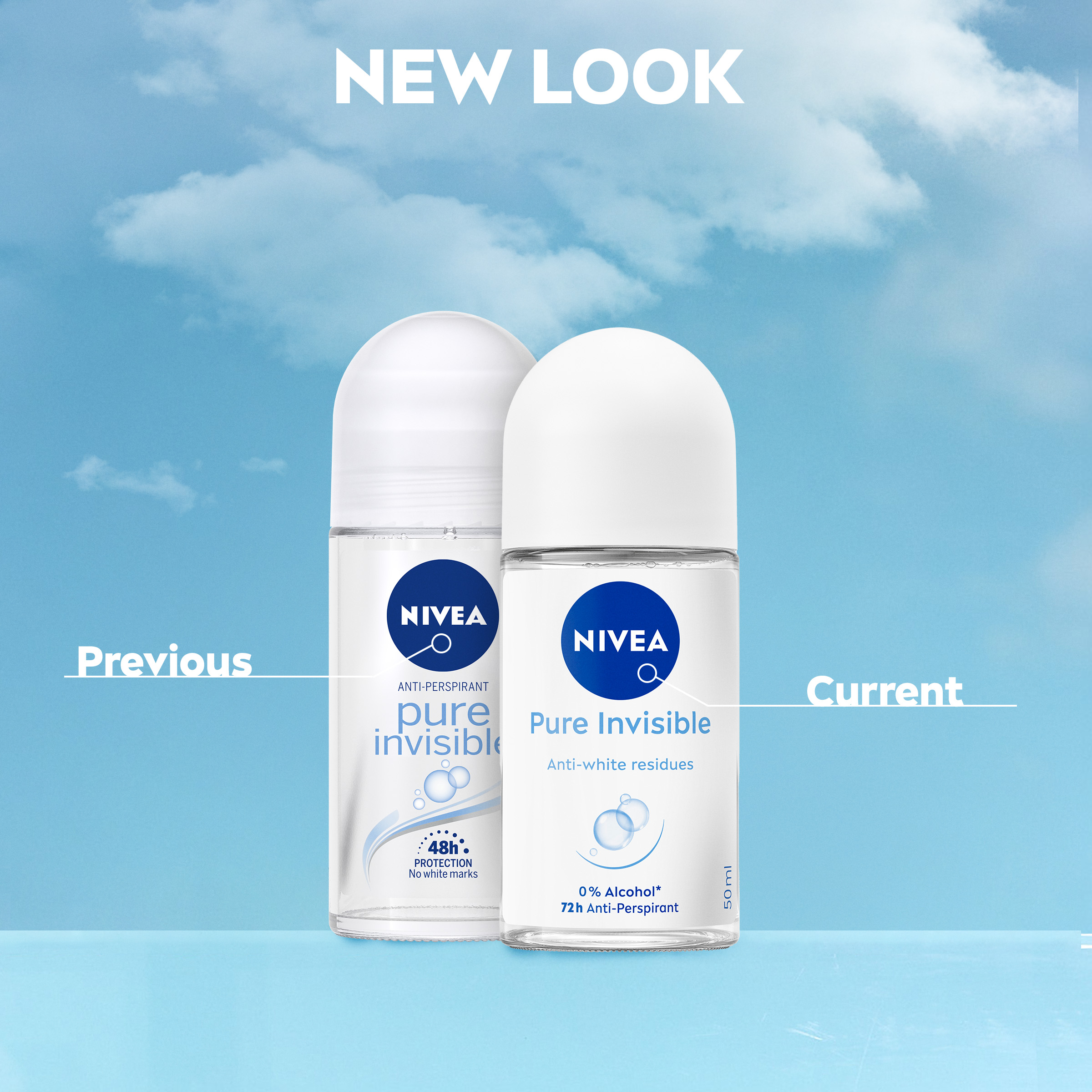 NIVEA WOMEN ANTIPERSPIRANT INVISIBLE PURE 48H ROLL ON 50ML - Image 8
