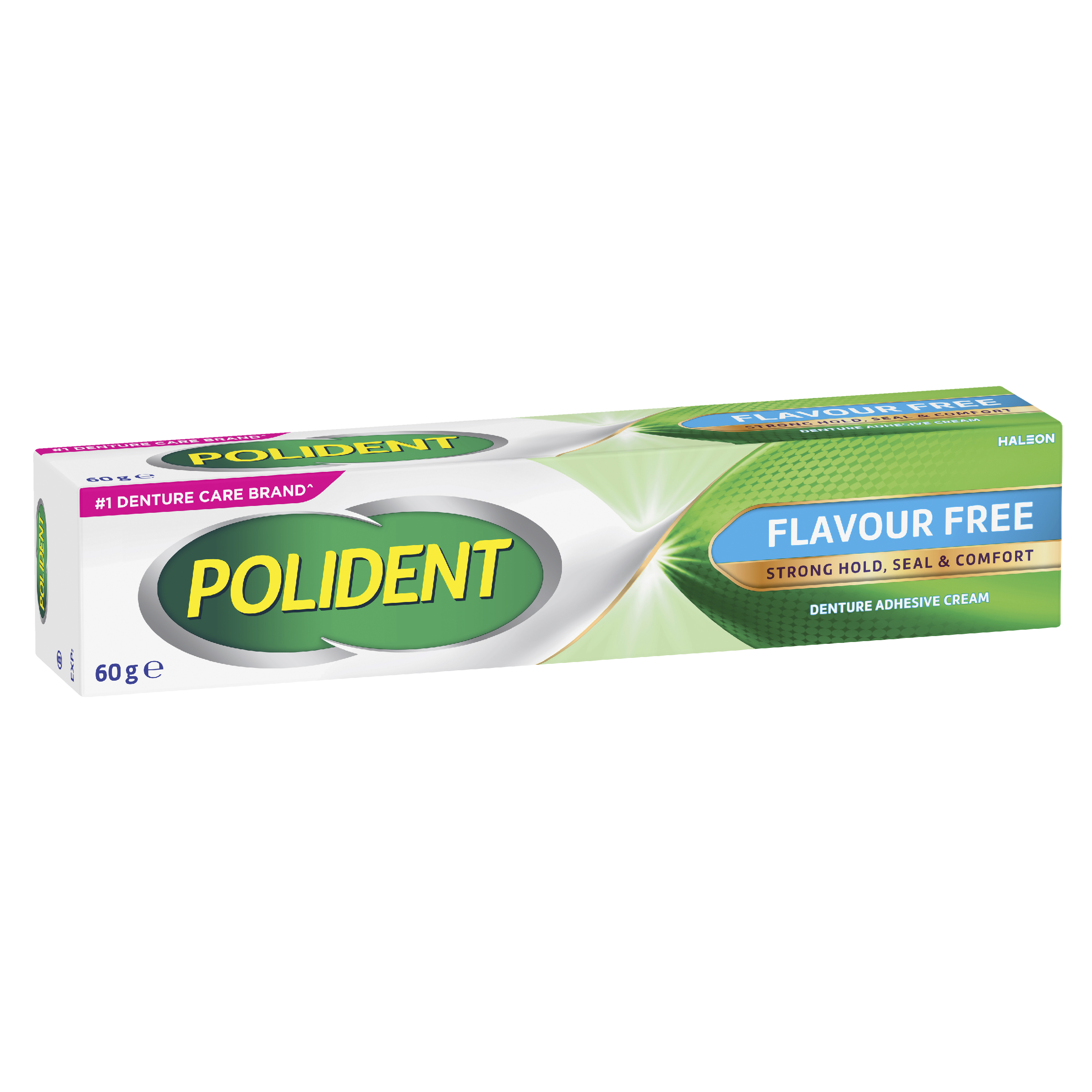 POLIDENT DENTURE ADHESIVE FLAVOUR FREE CREAM 60G