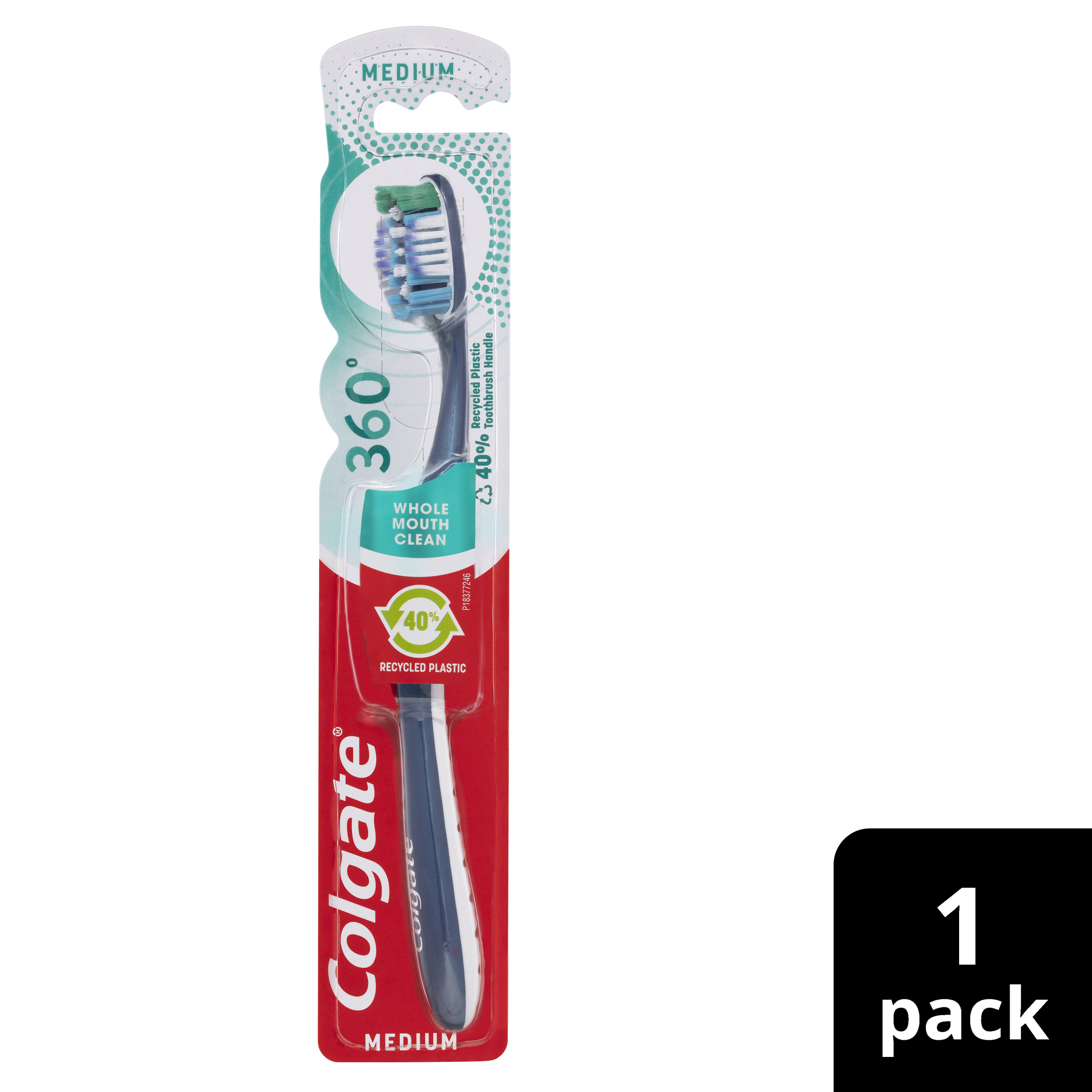 COLGATE TOOTHBRUSH 360° WHOLE MOUTH CLEAN MED 1 PACK - Image 10