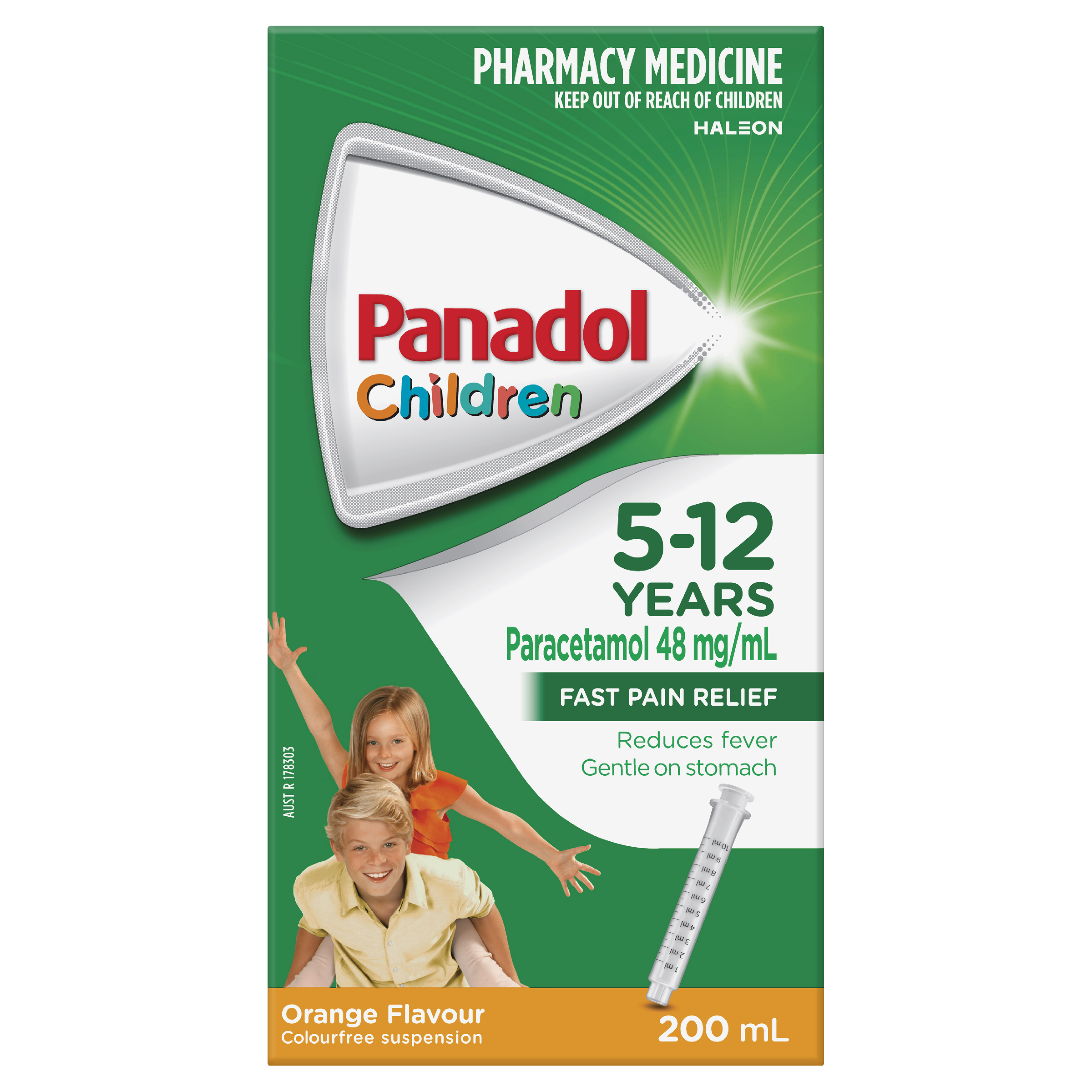 PANADOL CHILDREN 5 YEAR - 12 YEARS ORANGE SUSPENSION 200ML - Image 2