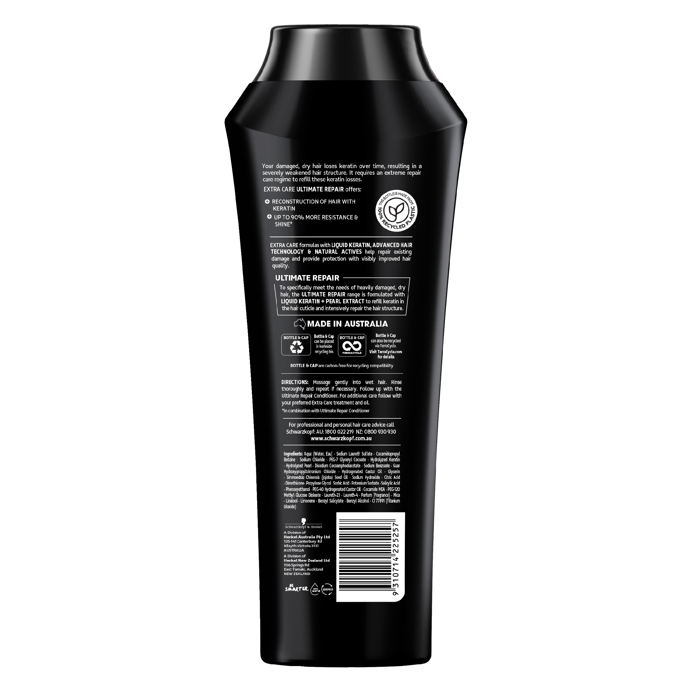 SCHWARZKOPF EXTRA CARE ULTIMATE REPAIR SHAMPOO 400ML - Image 2