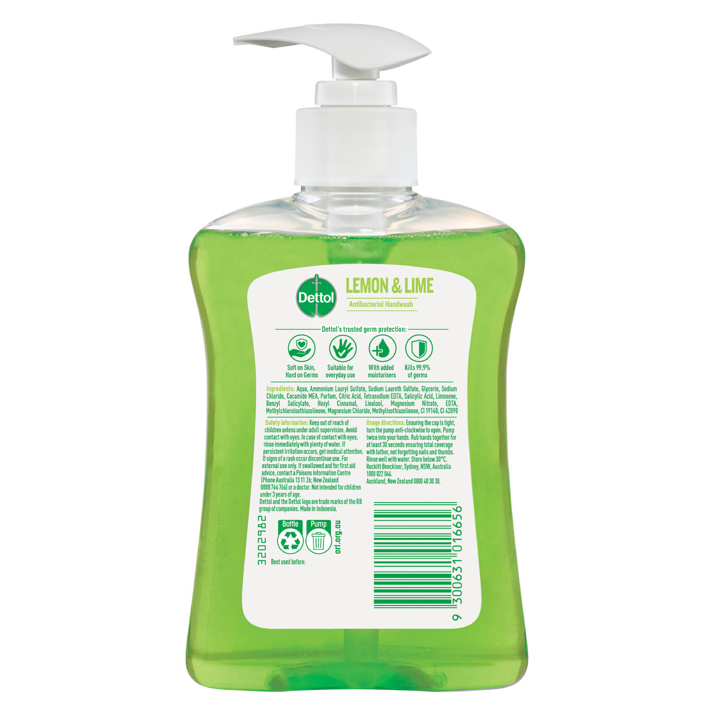 DETTOL SOFT ON SKIN LIQUID HAND WASH ANTIBACTERIAL REFRESH 250ML - Image 2