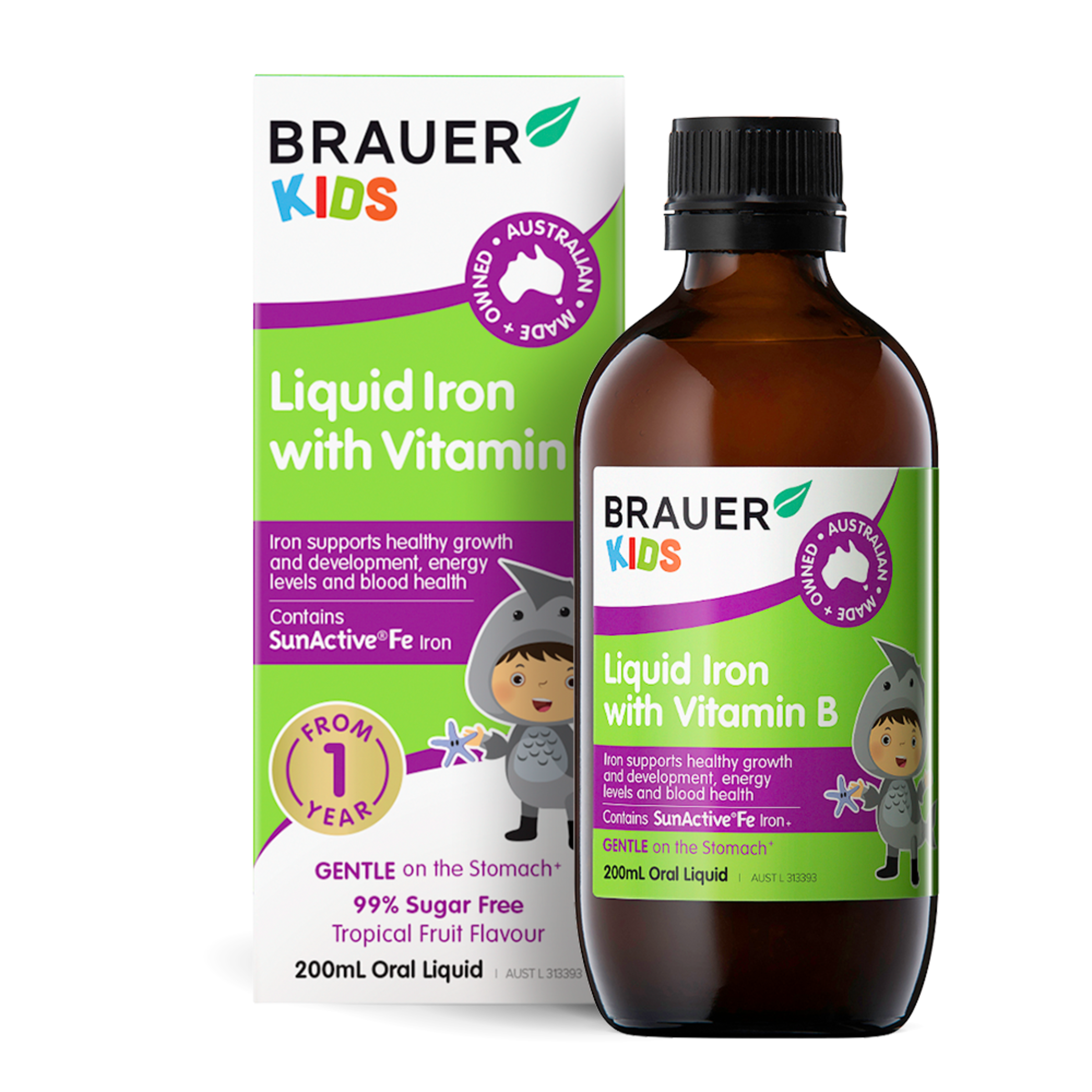 BRAUER KIDS IRON WITH VITAMIN B LIQUID 200ML - Image 2