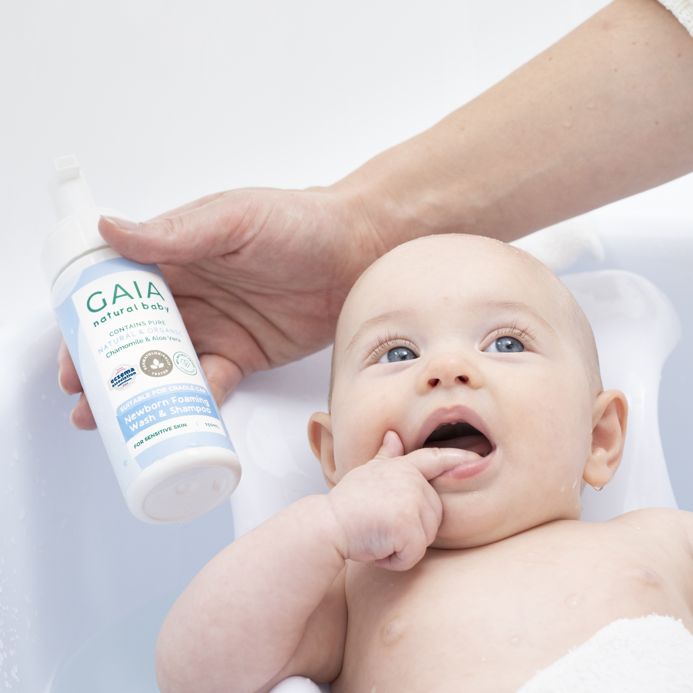 GAIA NATURAL BABY SHAMPOO & WASH FOAMING NEWBORN 150ML - Image 6