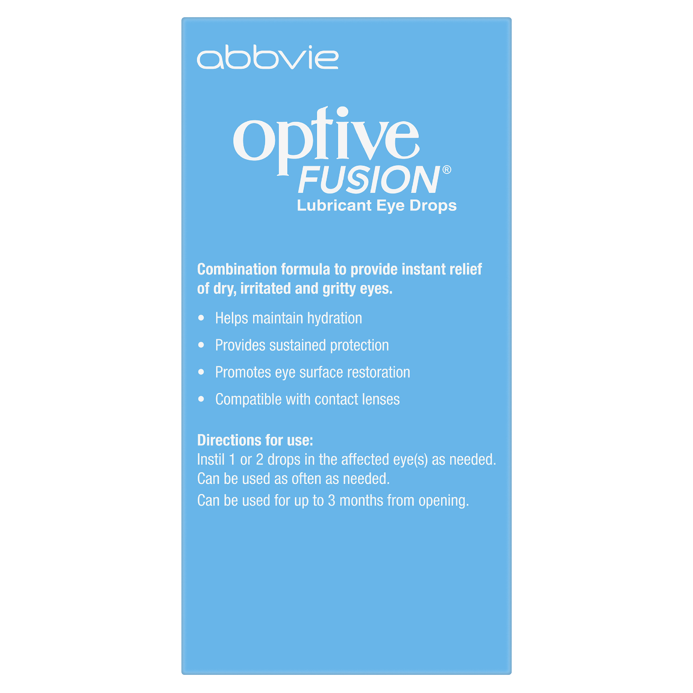 OPTIVE FUSION LUBRICANT EYE DROPS 10ML - Image 4