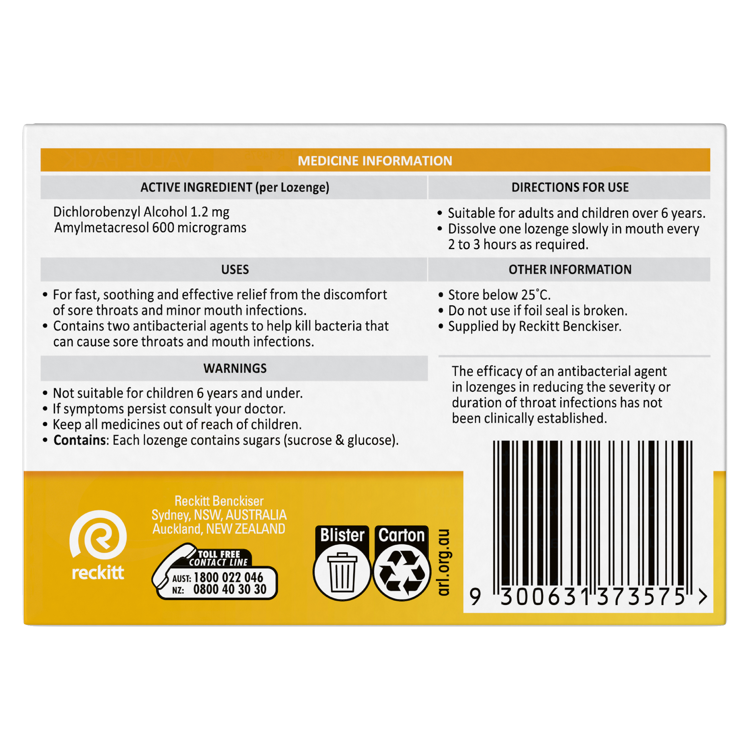 STREPSILS HONEY & LEMON 36 LOZENGES - Image 4