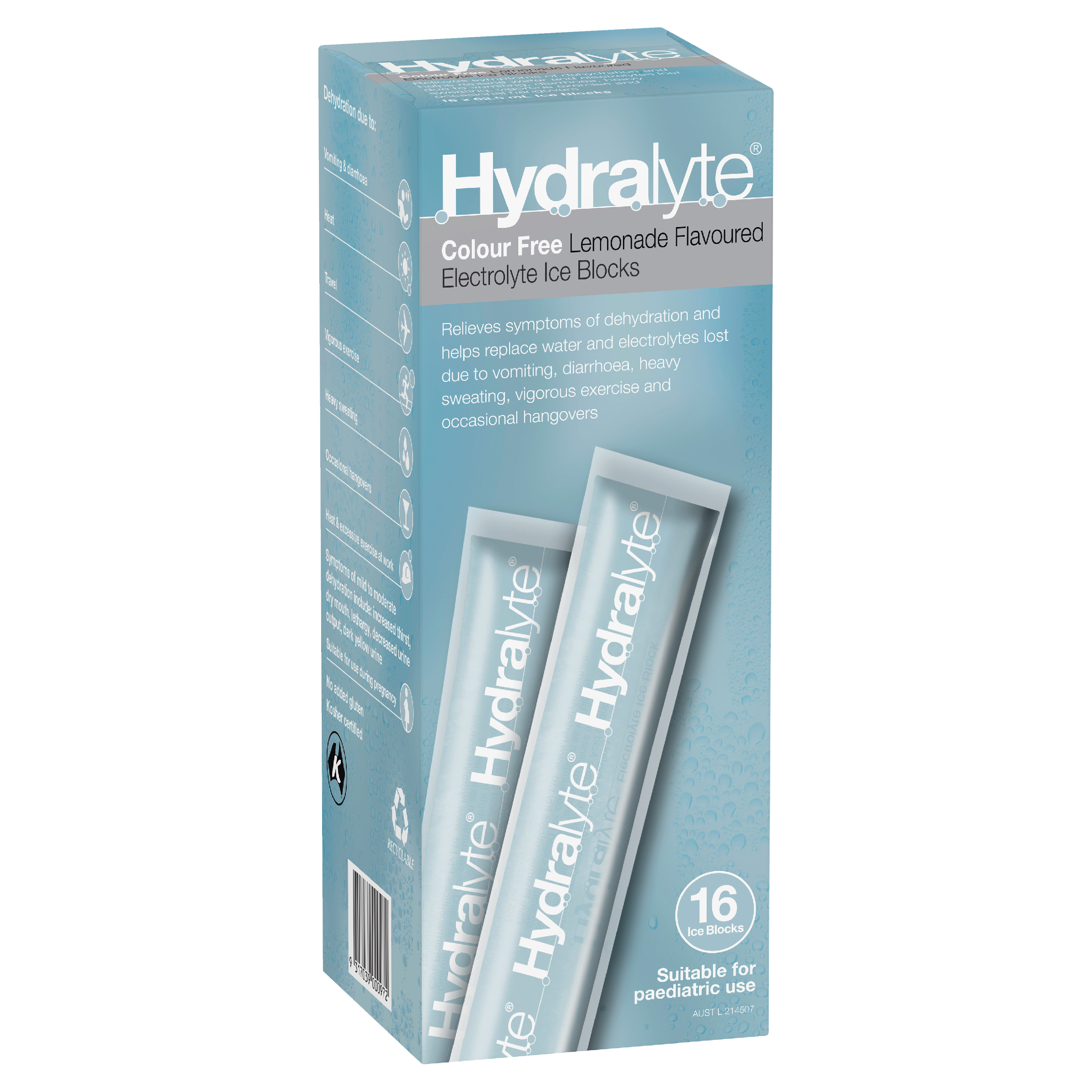 HYDRALYTE ICE BLOCKS LEMONADE 16 PACK