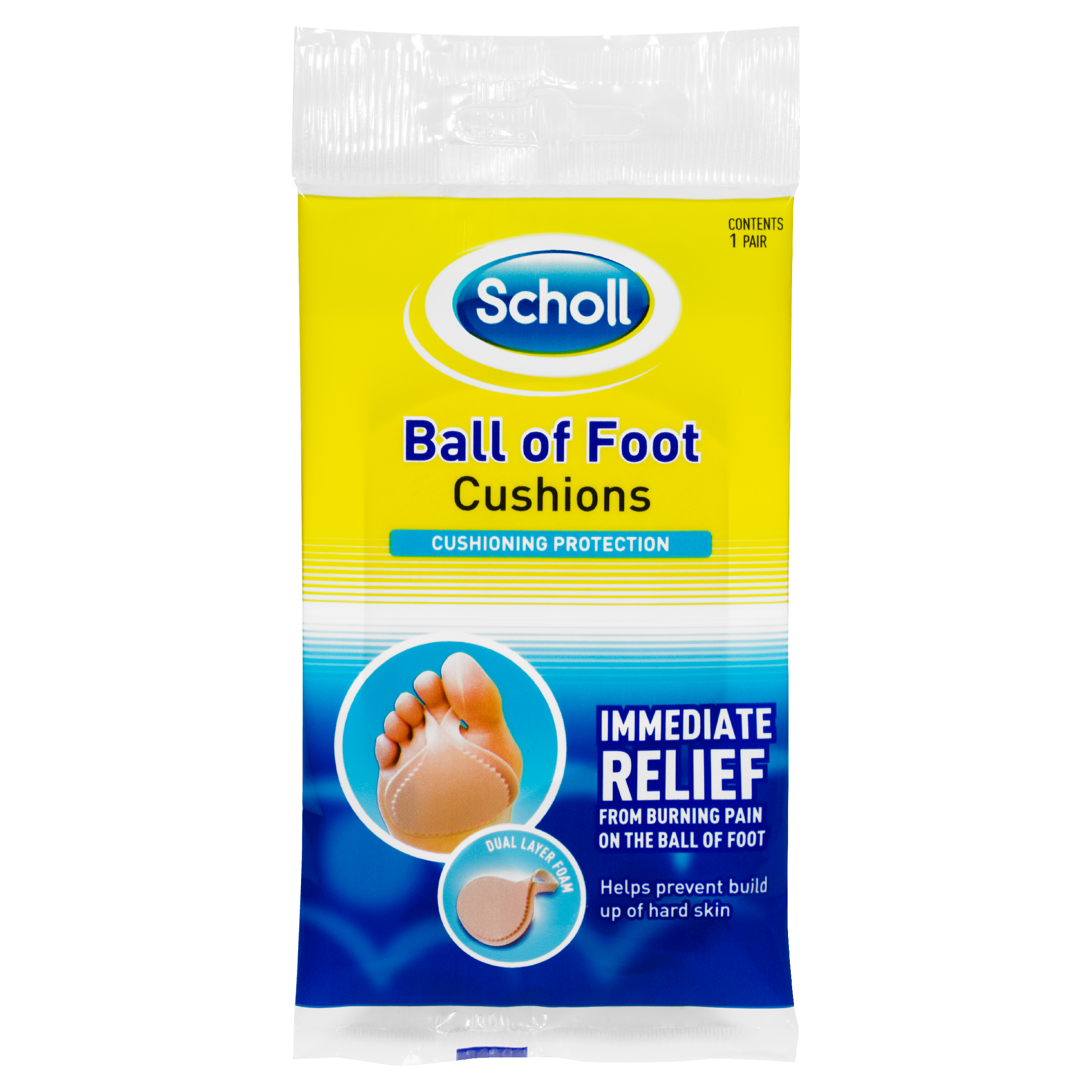 SCHOLL BALL OF FOOT CUSHIONS 1 PAIR