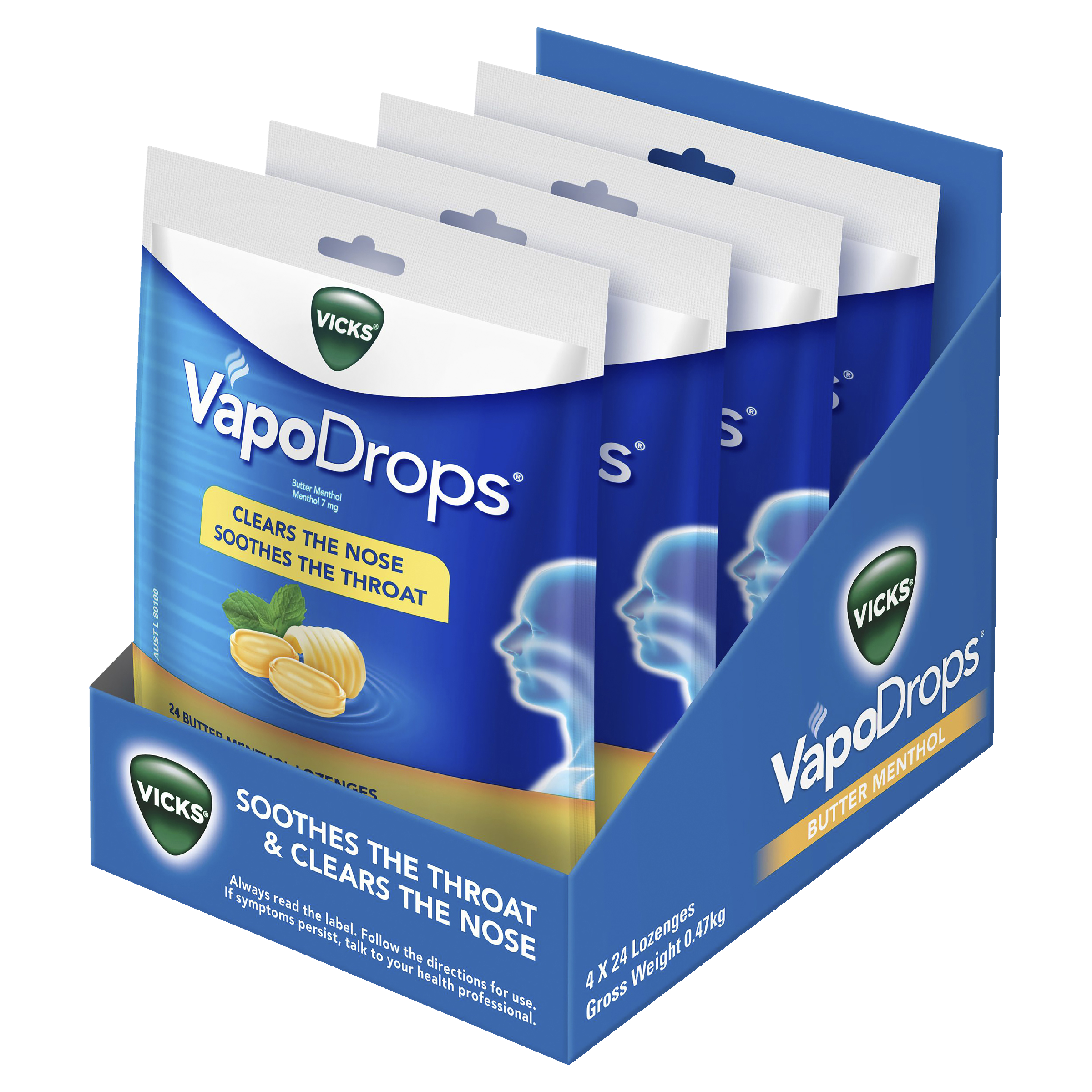 VICKS VAPODROPS BUTTER MENTHOL 24 PACK - Image 4