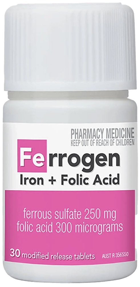 FERROGEN IRON + FOLIC ACID 30 TABLETS