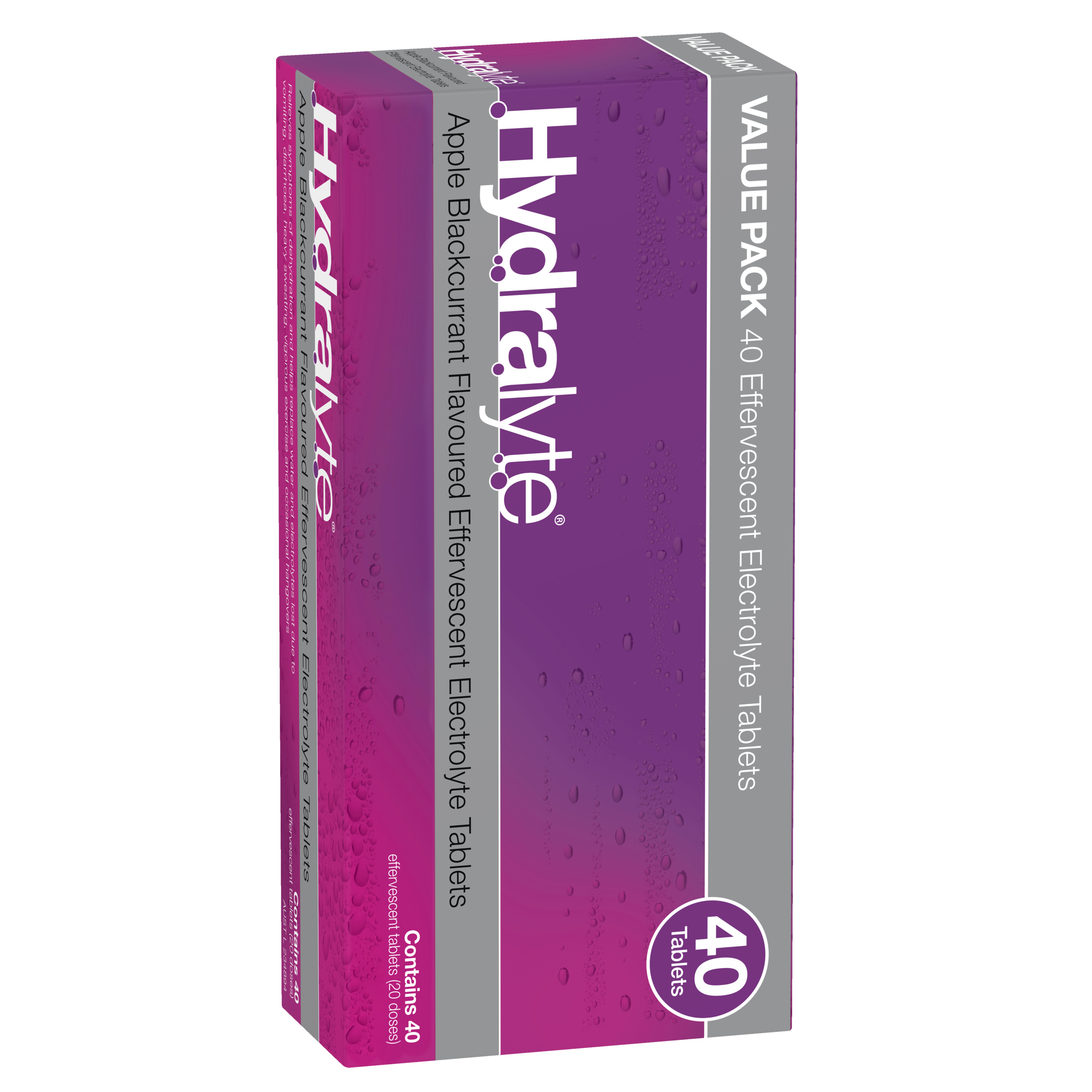 HYDRALYTE EFFERVESCENT APPLE BLACKCURRANT 40 TABLETS - Image 8