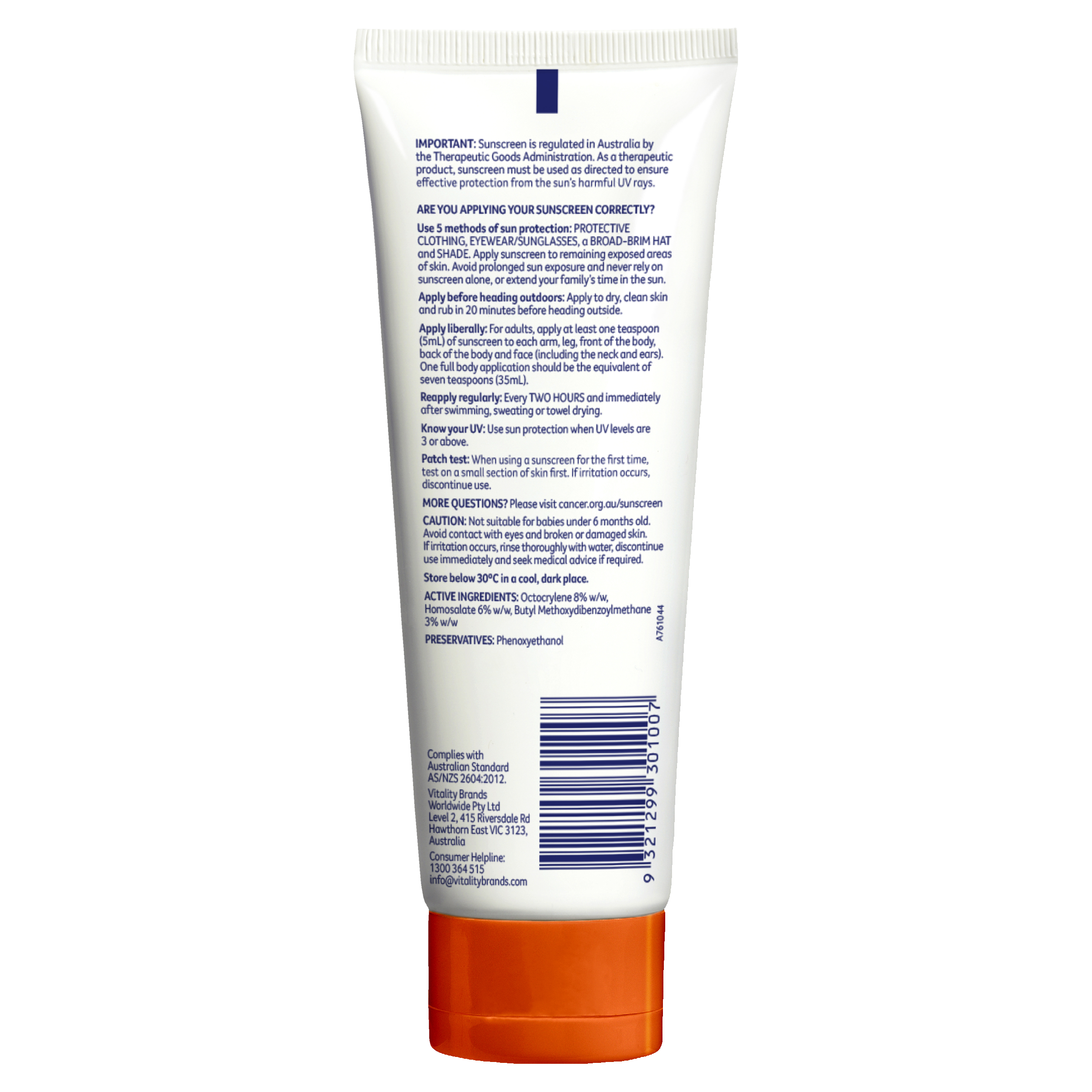 CANCER COUNCIL EVERYDAY VALUE SUNSCREEN TUBE SPF50+ 110ML - Image 2