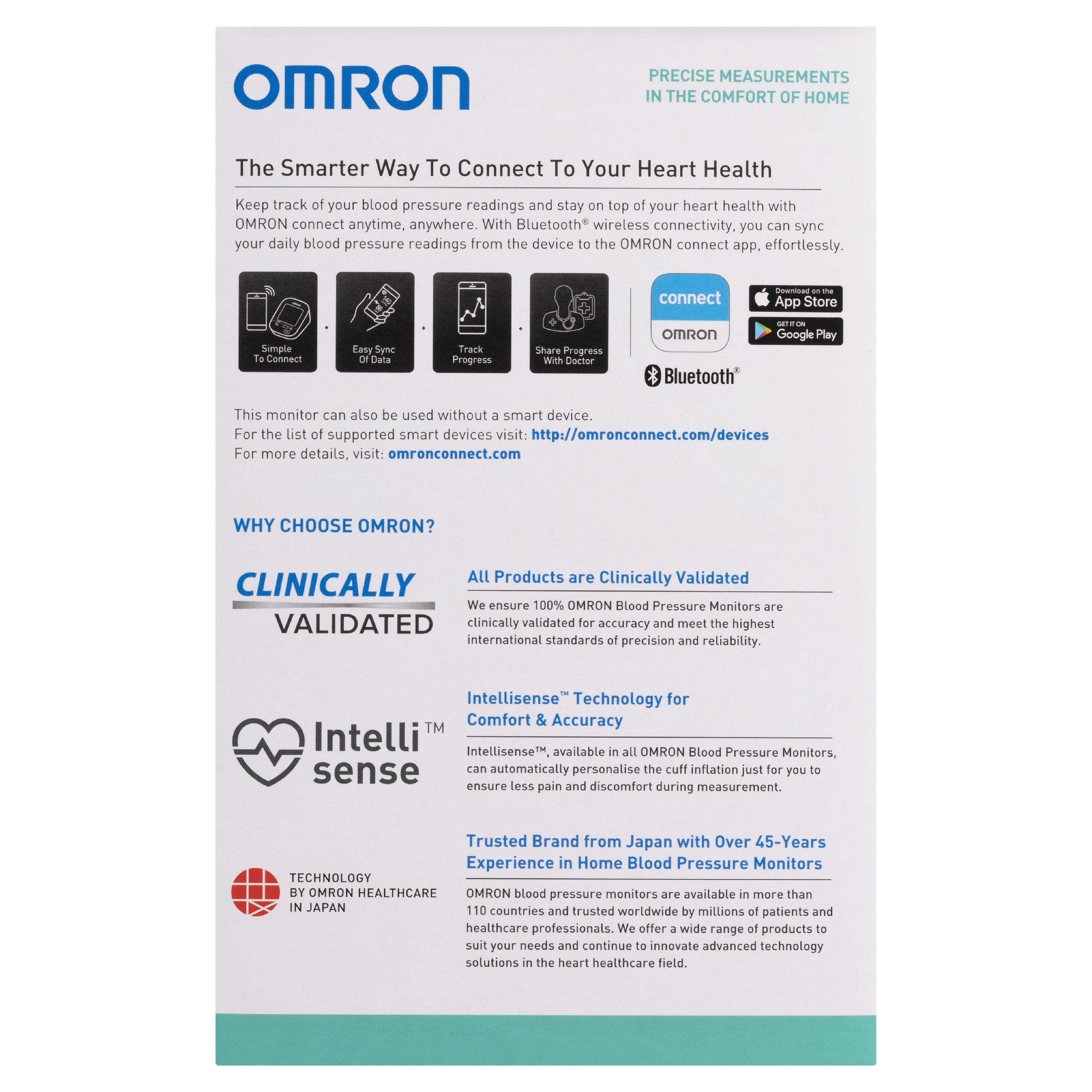 OMRON BLOOD PRESSURE MONITOR BLUETOOTH PLUS HEM7156T - Image 3