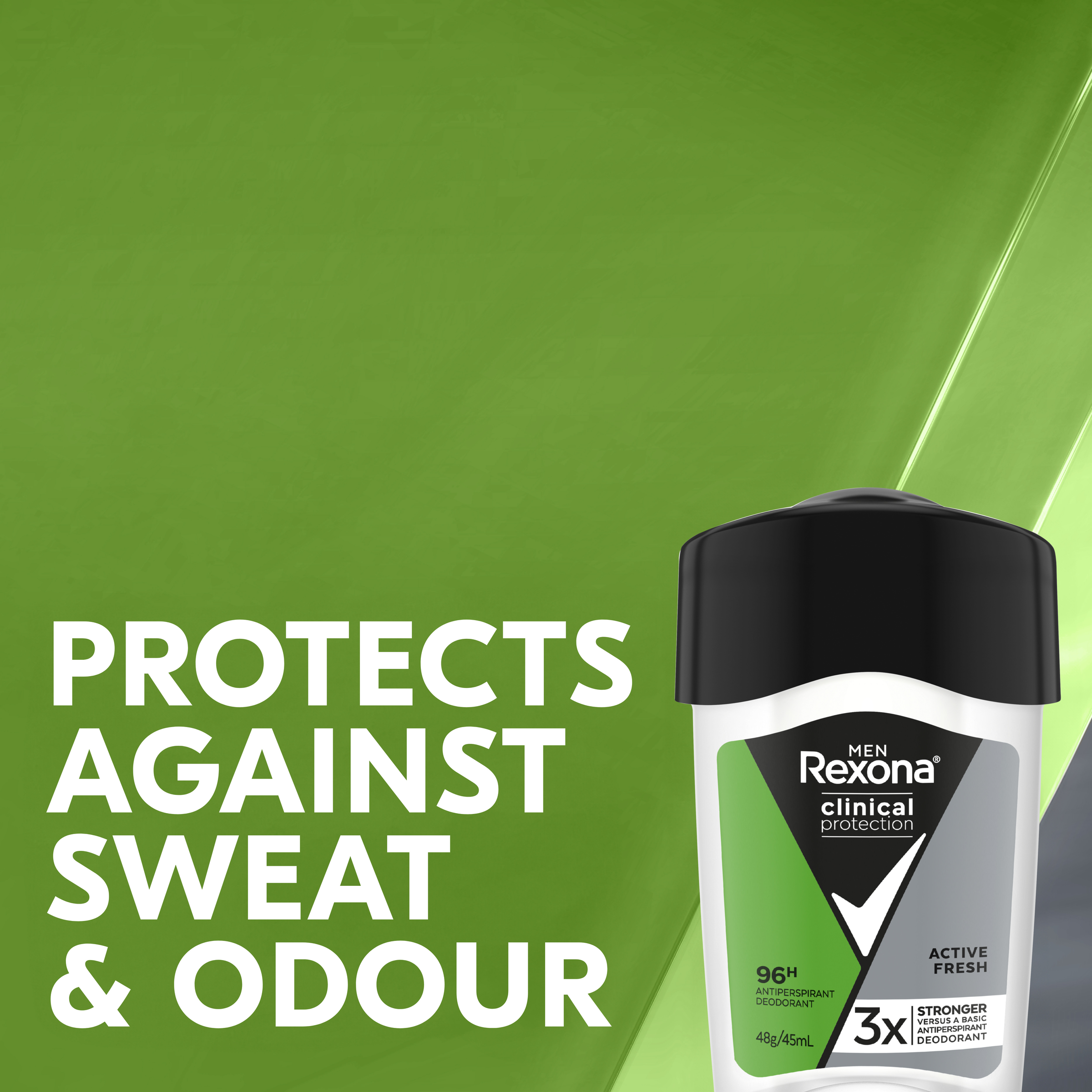 REXONA MEN CLINICAL ANTIPERSPIRANT CREAM ACTIVE FRESH 96HR 45ML - Image 4