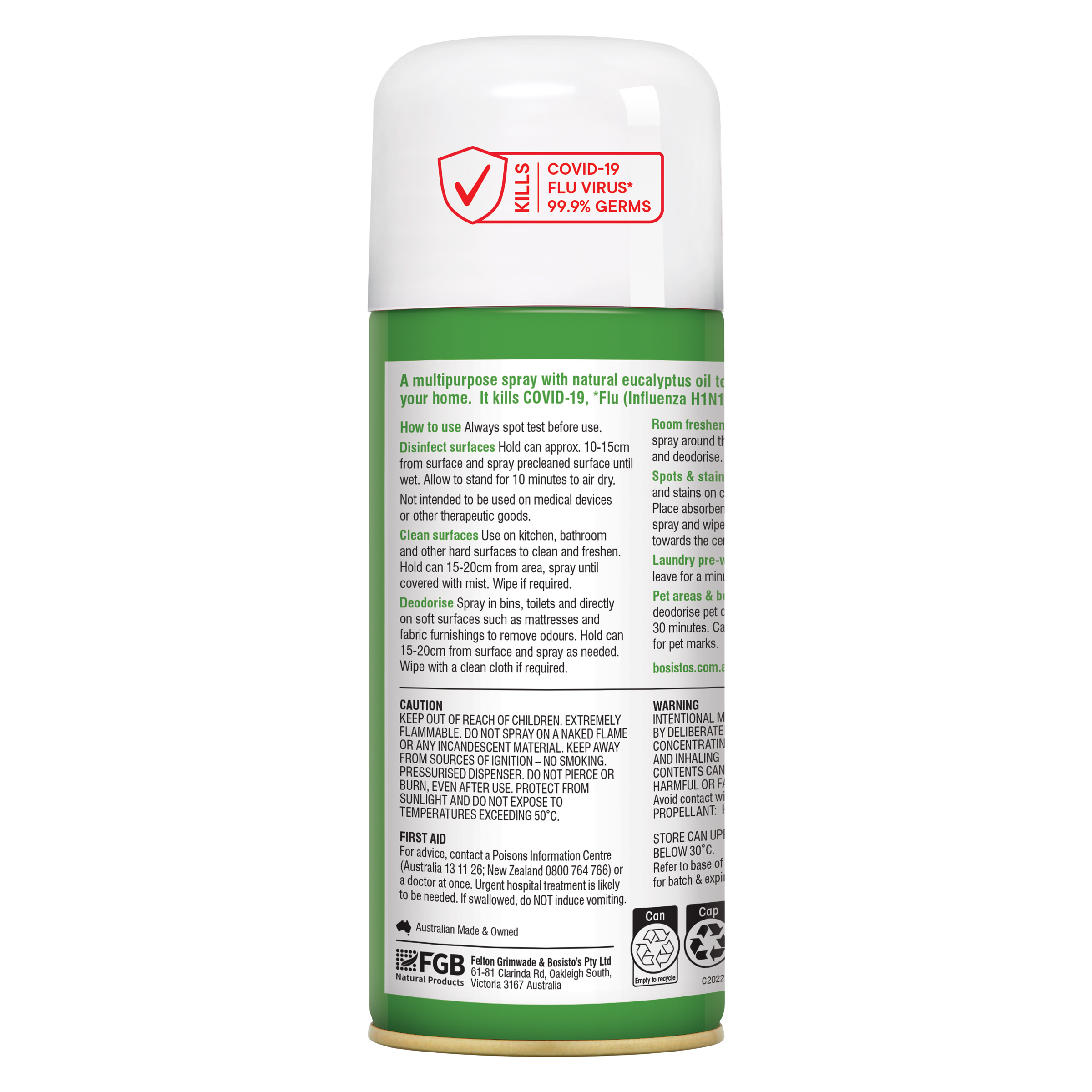 BOSISTOS EUCALYPTUS SPRAY 200G - Image 2