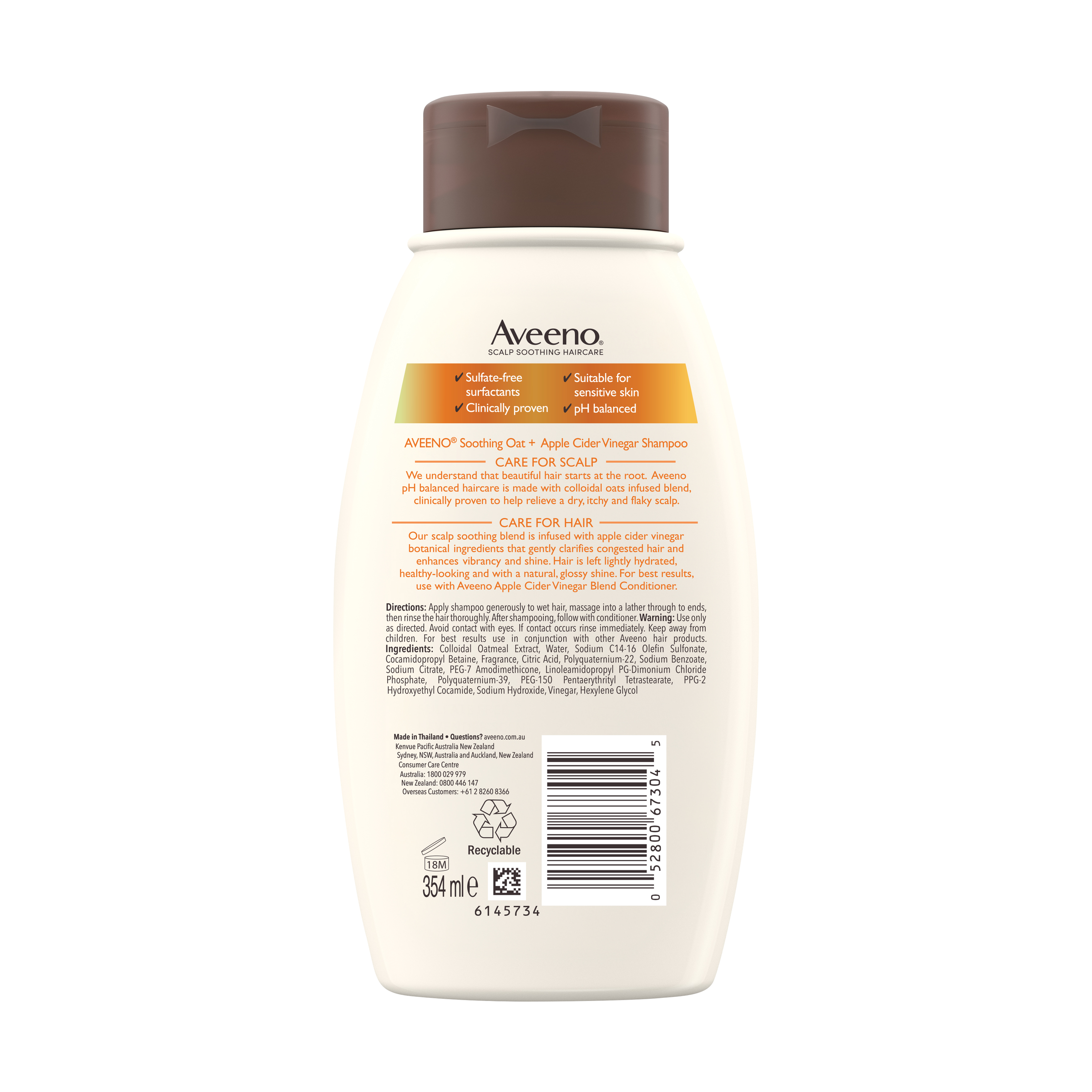 AVEENO CIDER VINEGAR SHAMPOO 354ML - Image 2