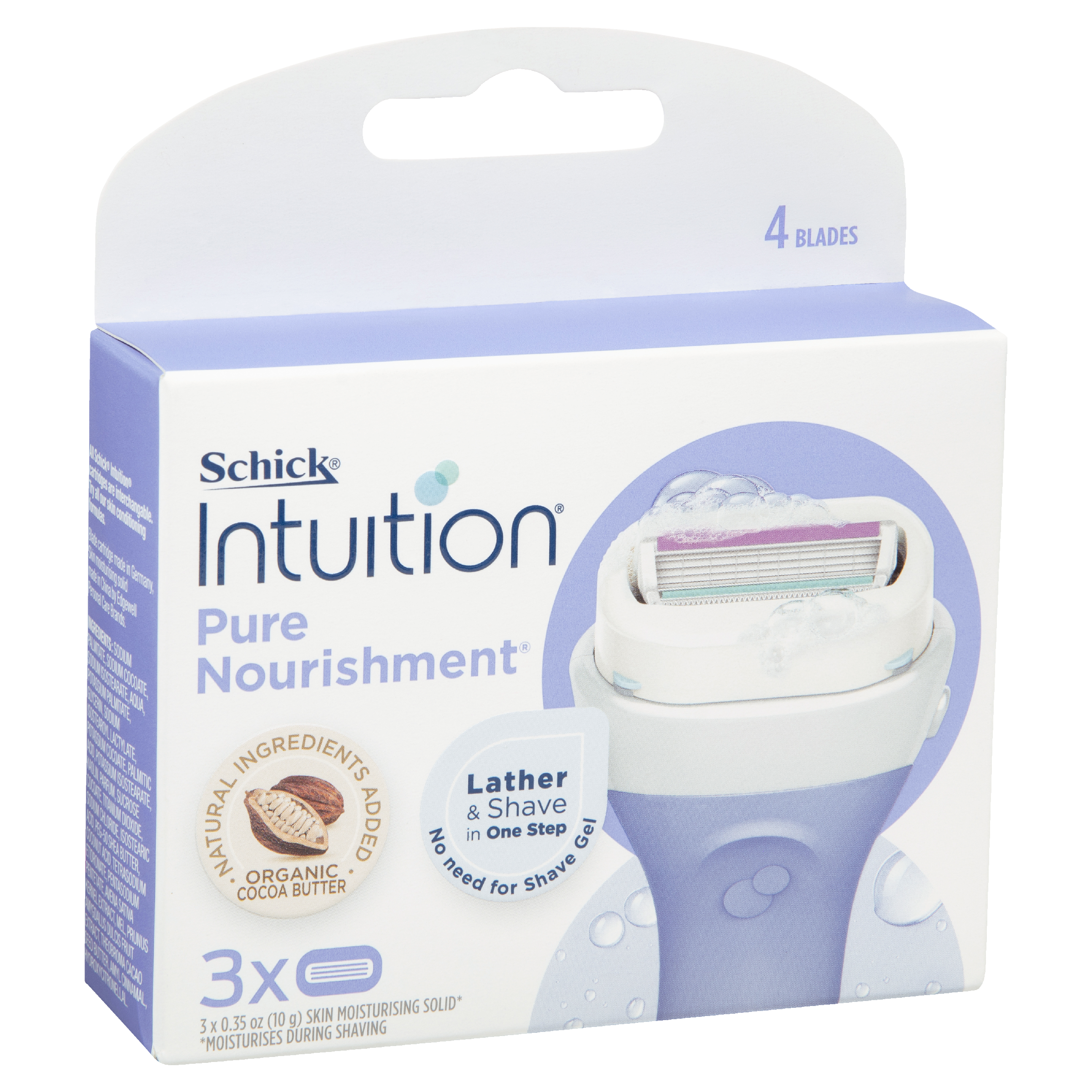 SCHICK INTUITION NOURISHMENT BLADES 3 PACK