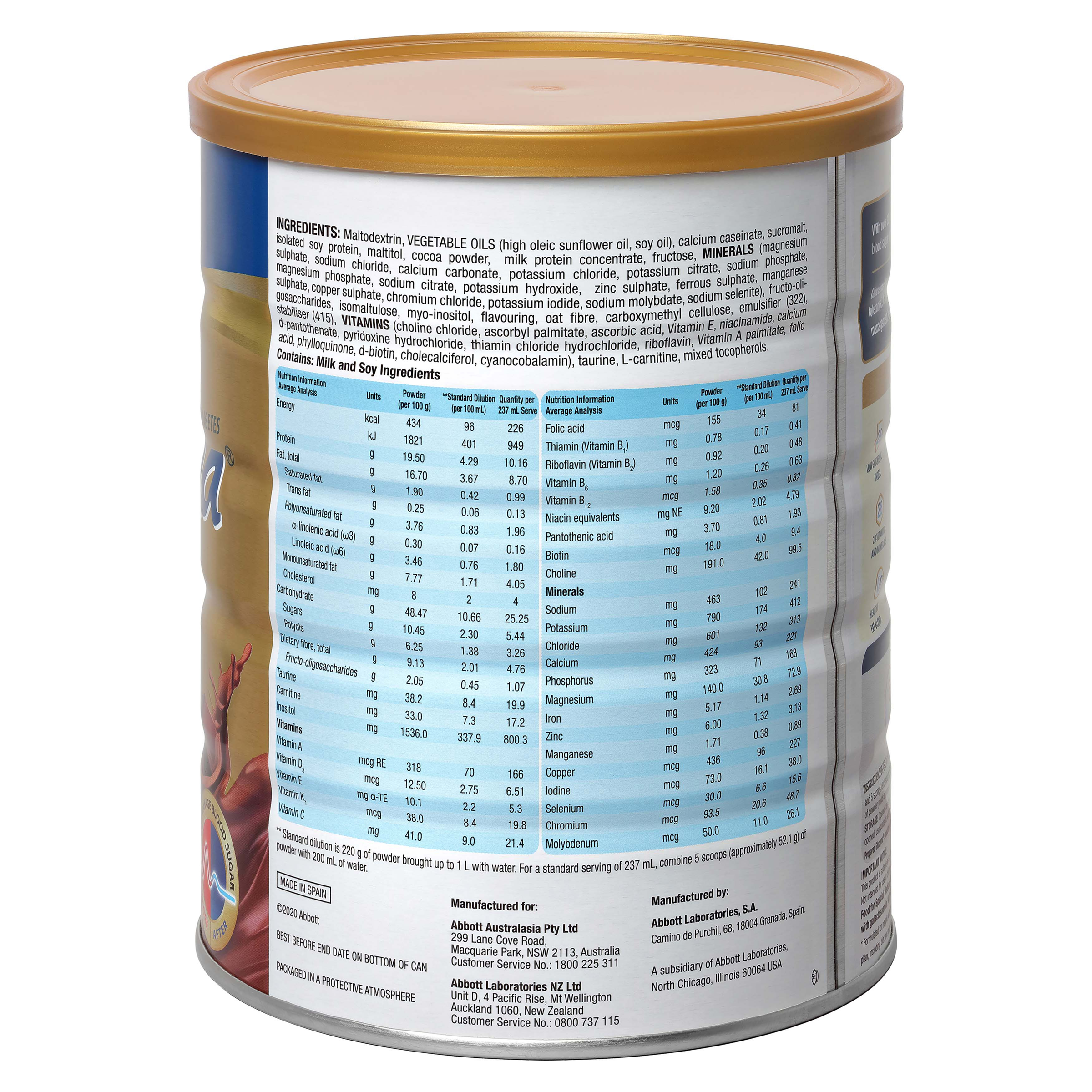 GLUCERNA CHOCOLATE POWDER 850G - Image 4