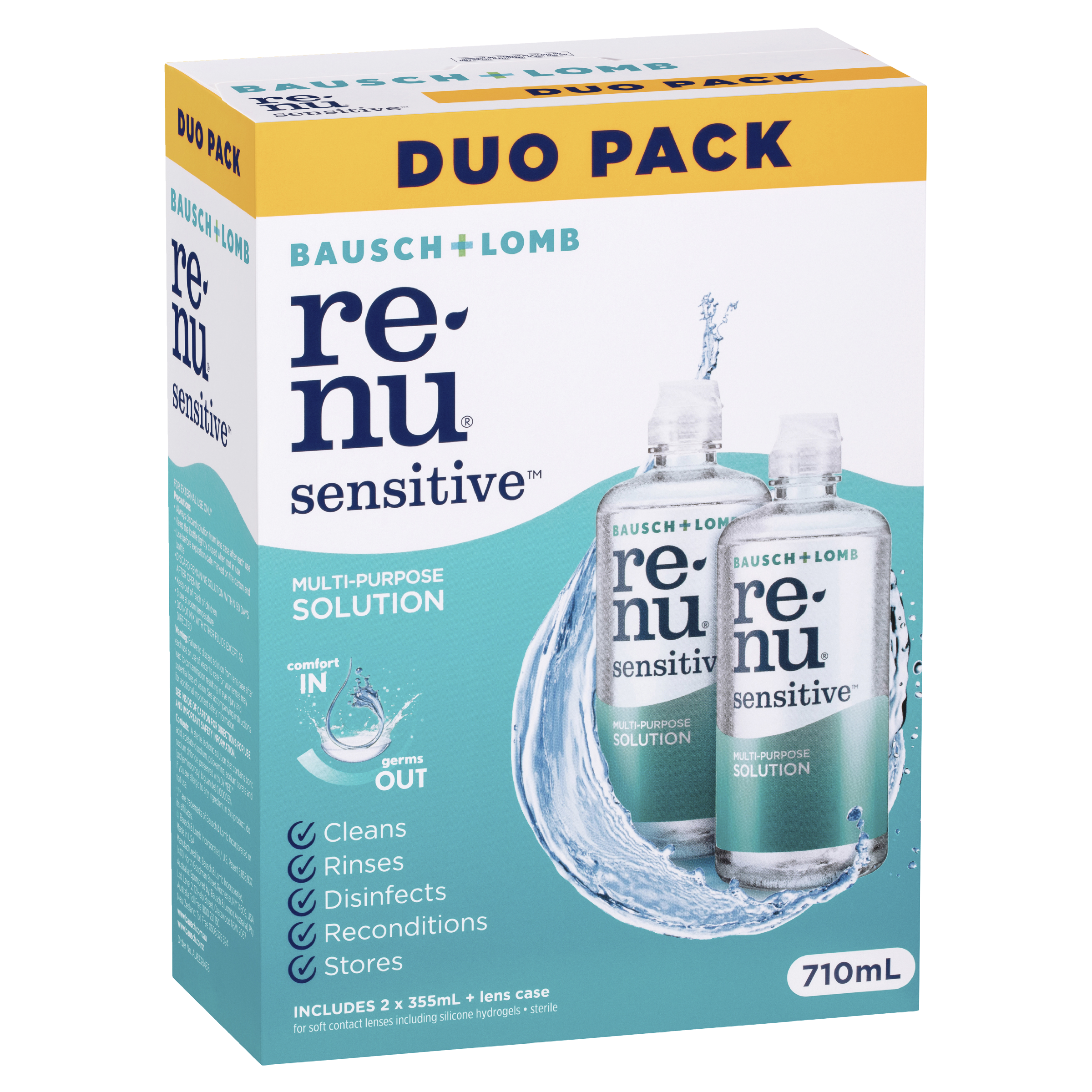 RENU SENSITIVE DUO SOLUTION 355ML 2 PACK