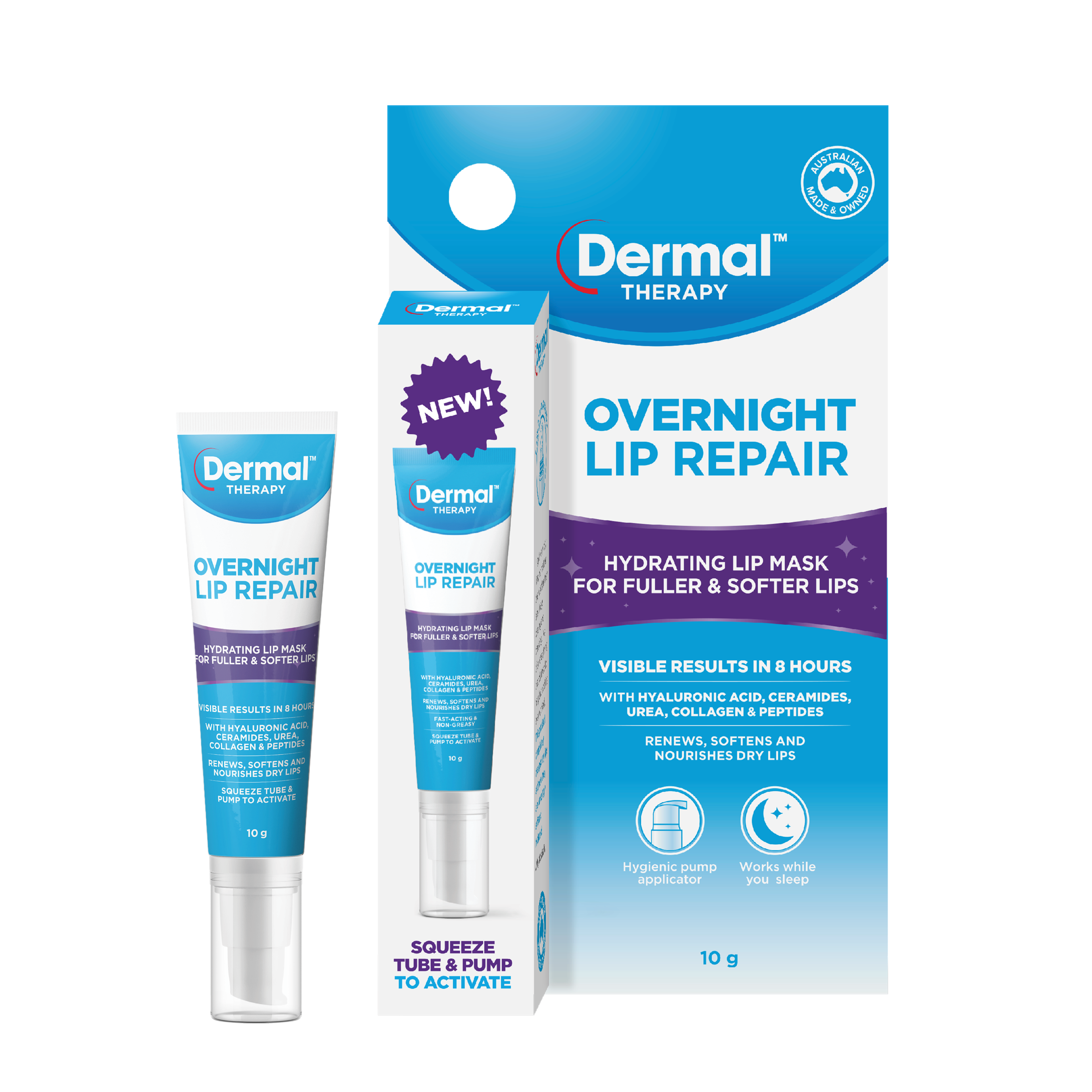 DERMAL THERAPY LIP BALM TUBE OVERNIGHT REPAIR 10G - Image 3