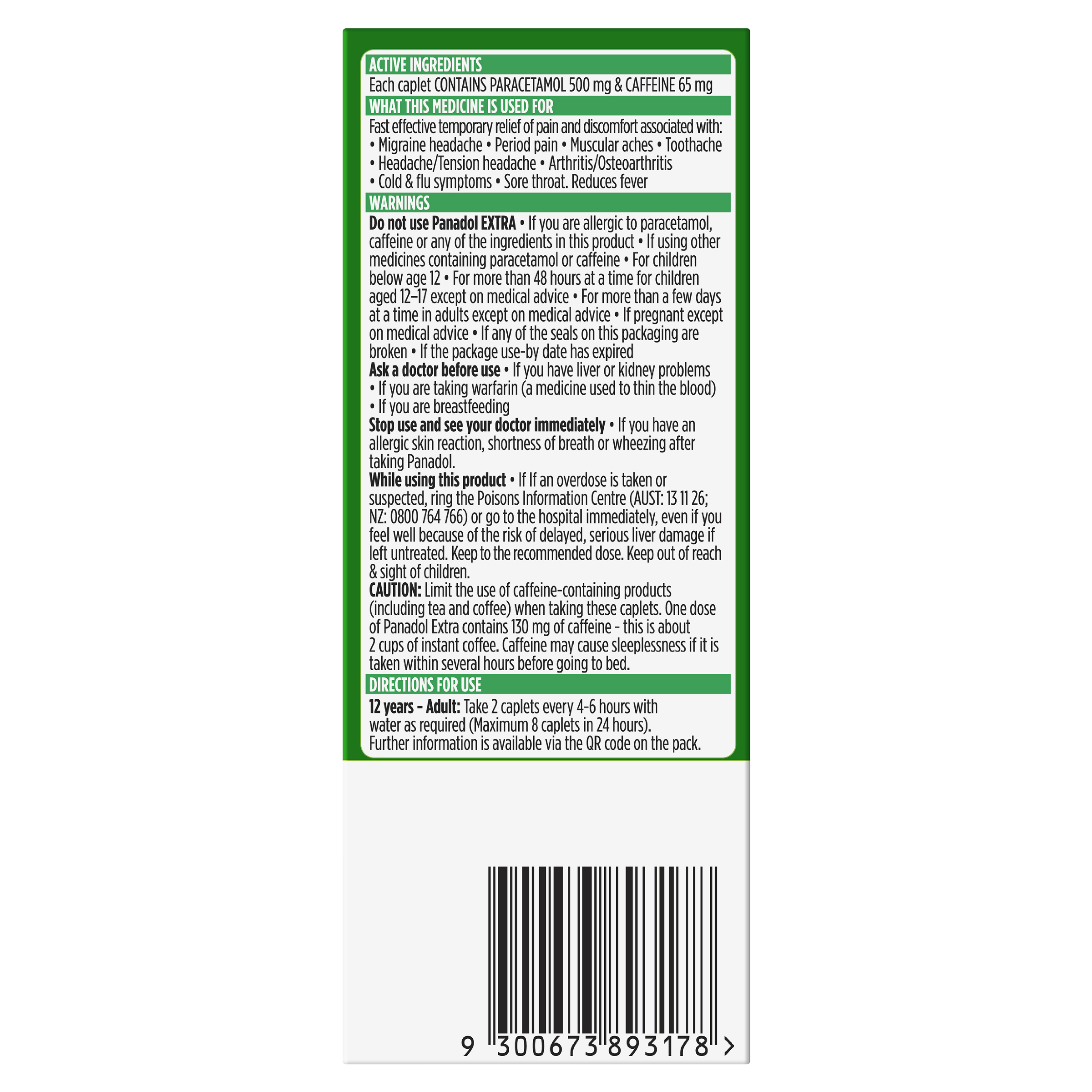 PANADOL EXTRA  WITH OPTIZORB 16 CAPLETS - Image 4