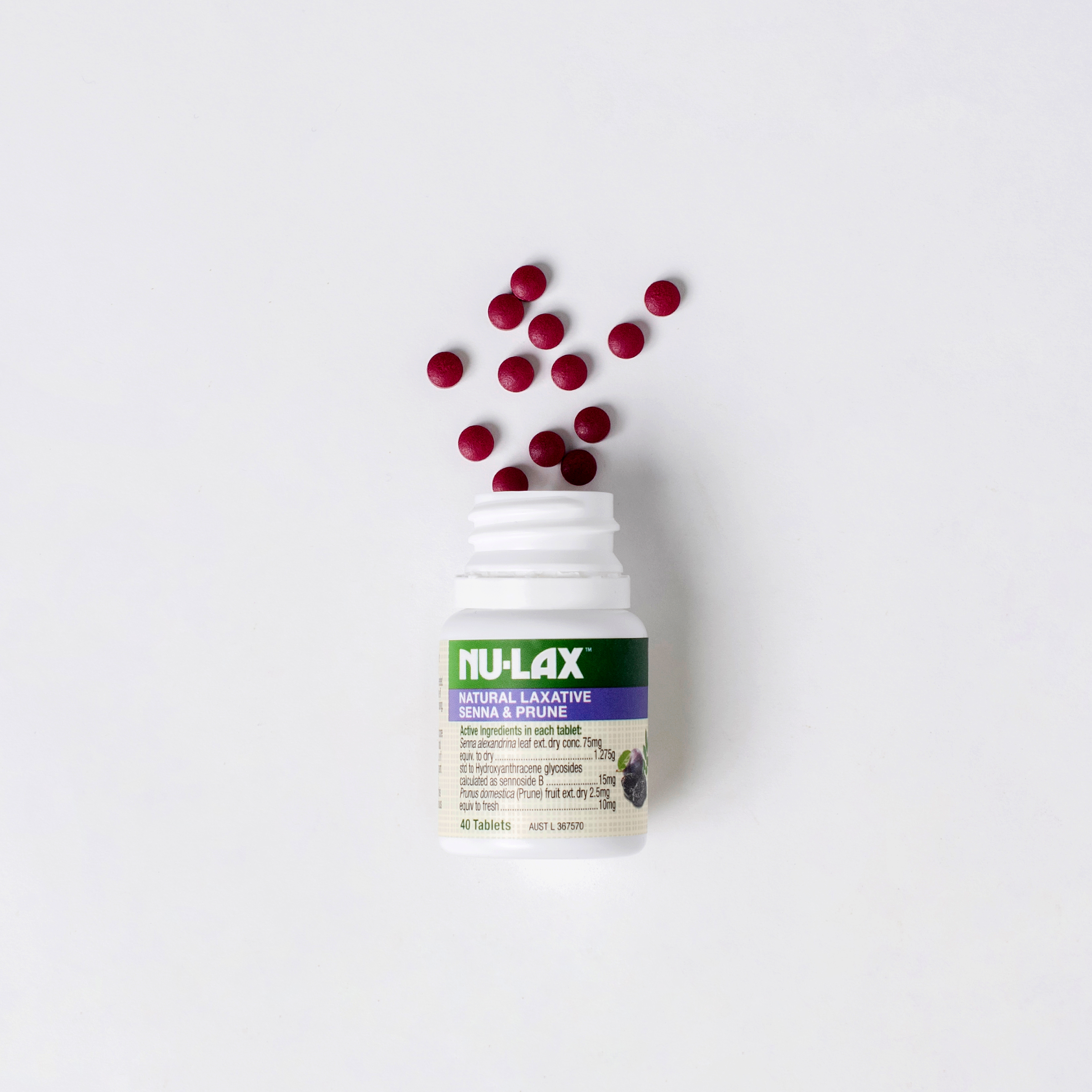 NU-LAX NATURAL FRUIT LAXATIVE SENNA & PRUNE 40 TABLETS - Image 7