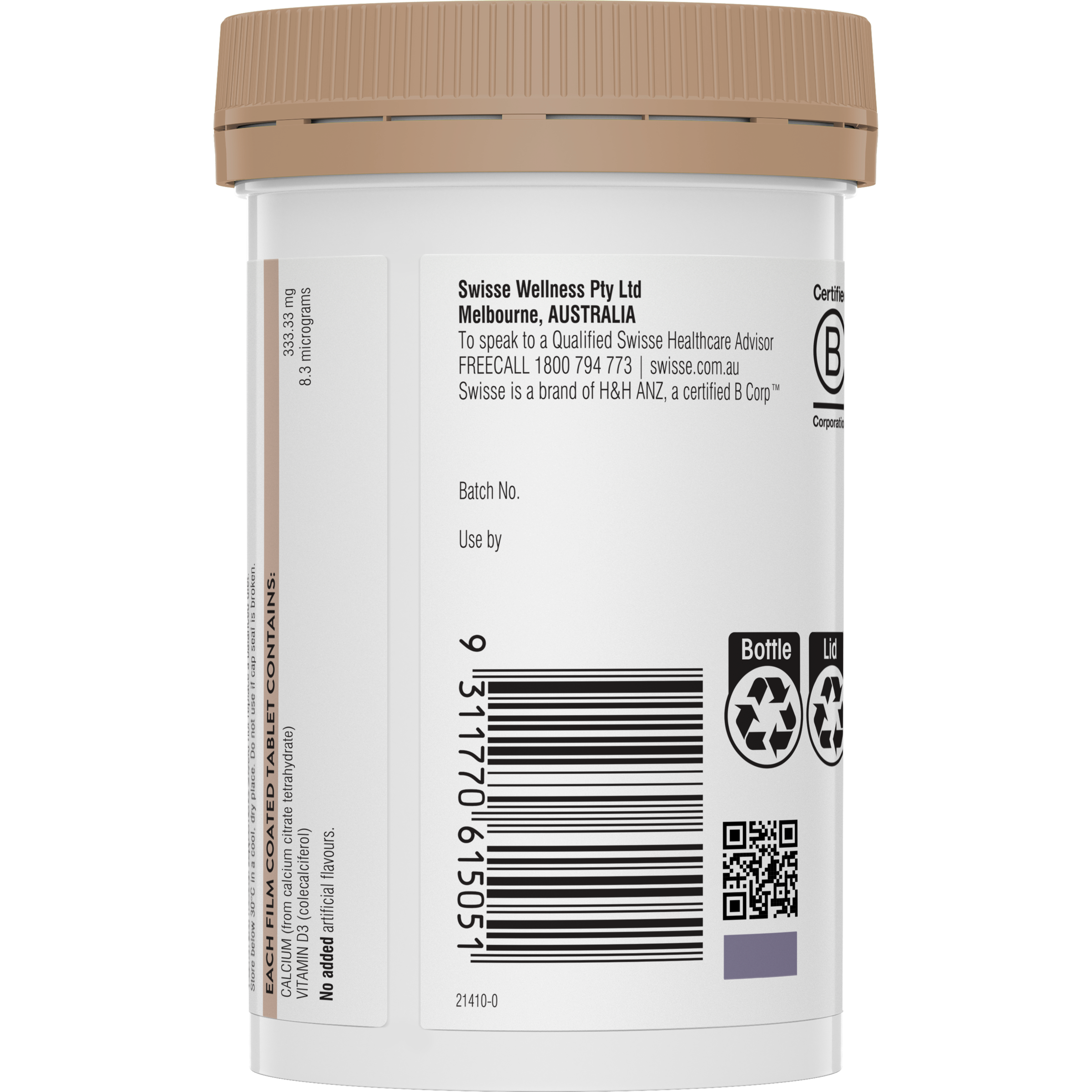SWISSE CALCIUM + VIT D 90 TABLETS - Image 4