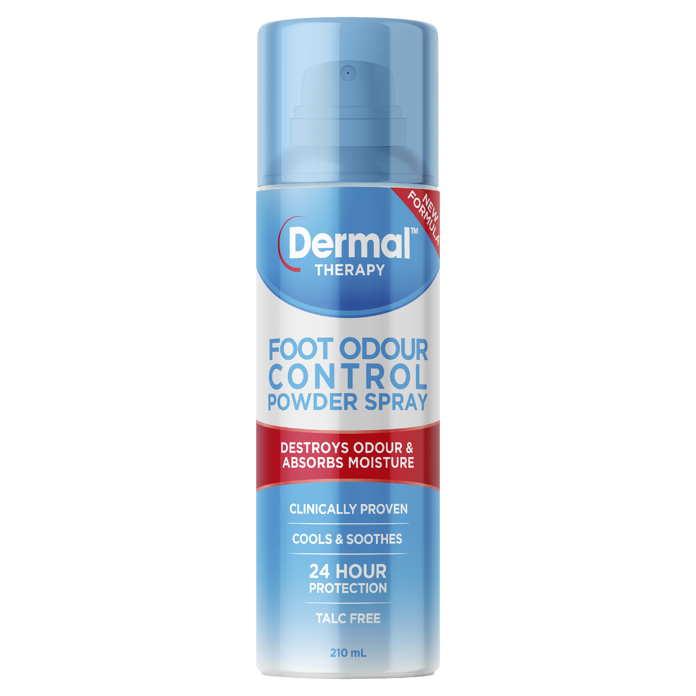 DERMAL THERAPY FOOT ODOUR CONTROL POWDER SPRAY 210ML
