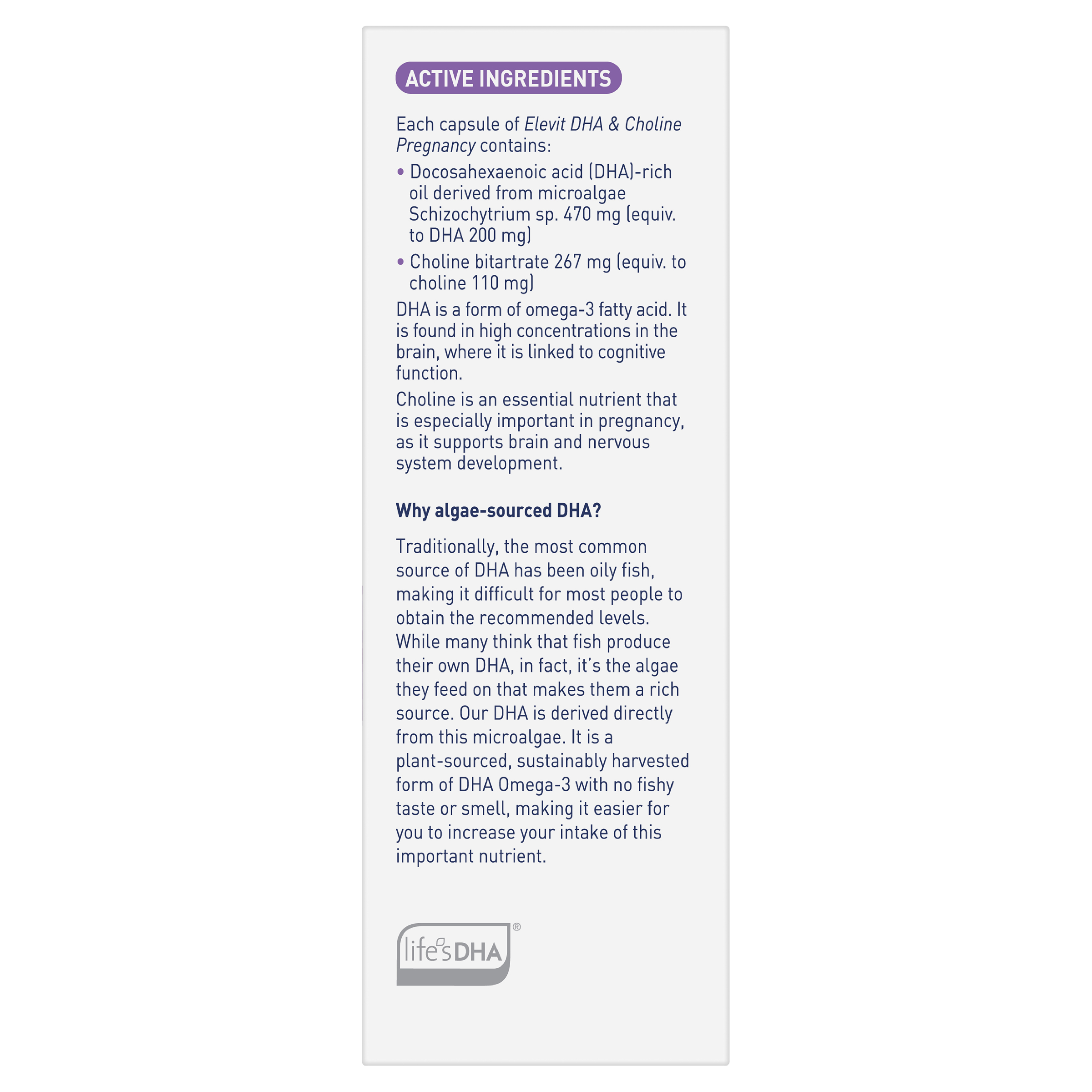 ELEVIT DHA & CHOLINE 60 CAPSULES - Image 6
