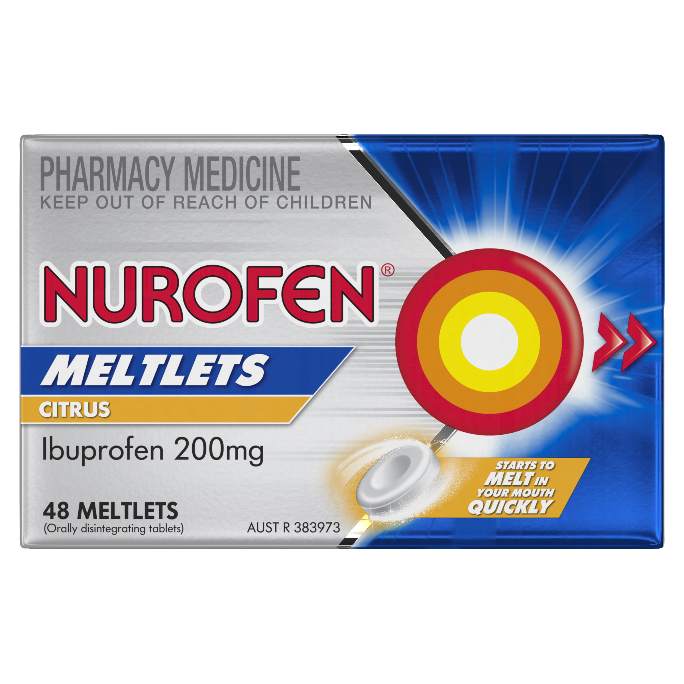 NUROFEN CITRUS 200MG 48 MELTLETS - Image 2