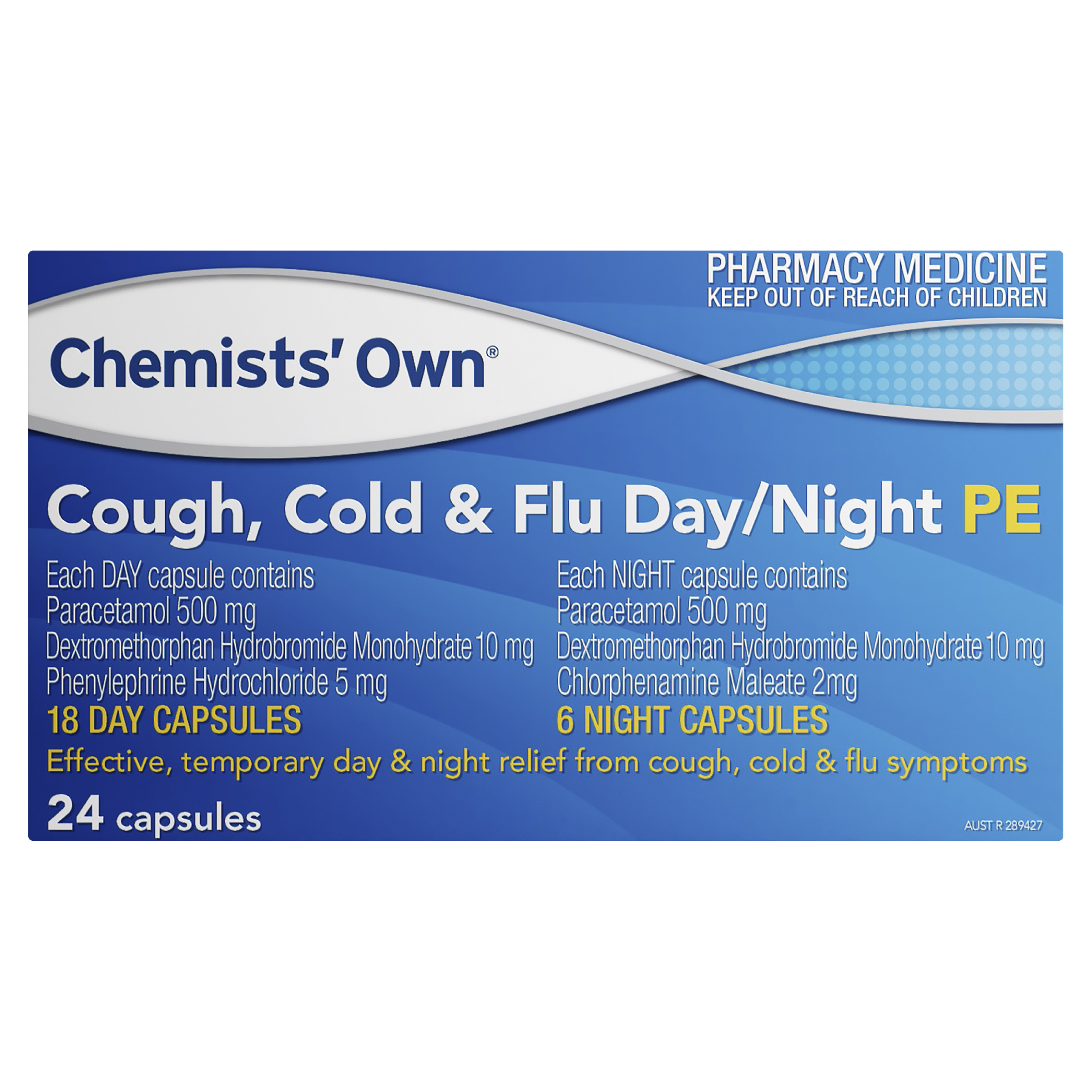 CHEMISTS OWN COUGH, COLD & FLU DAY/NIGHT PE 24 CAPLETS - Image 2