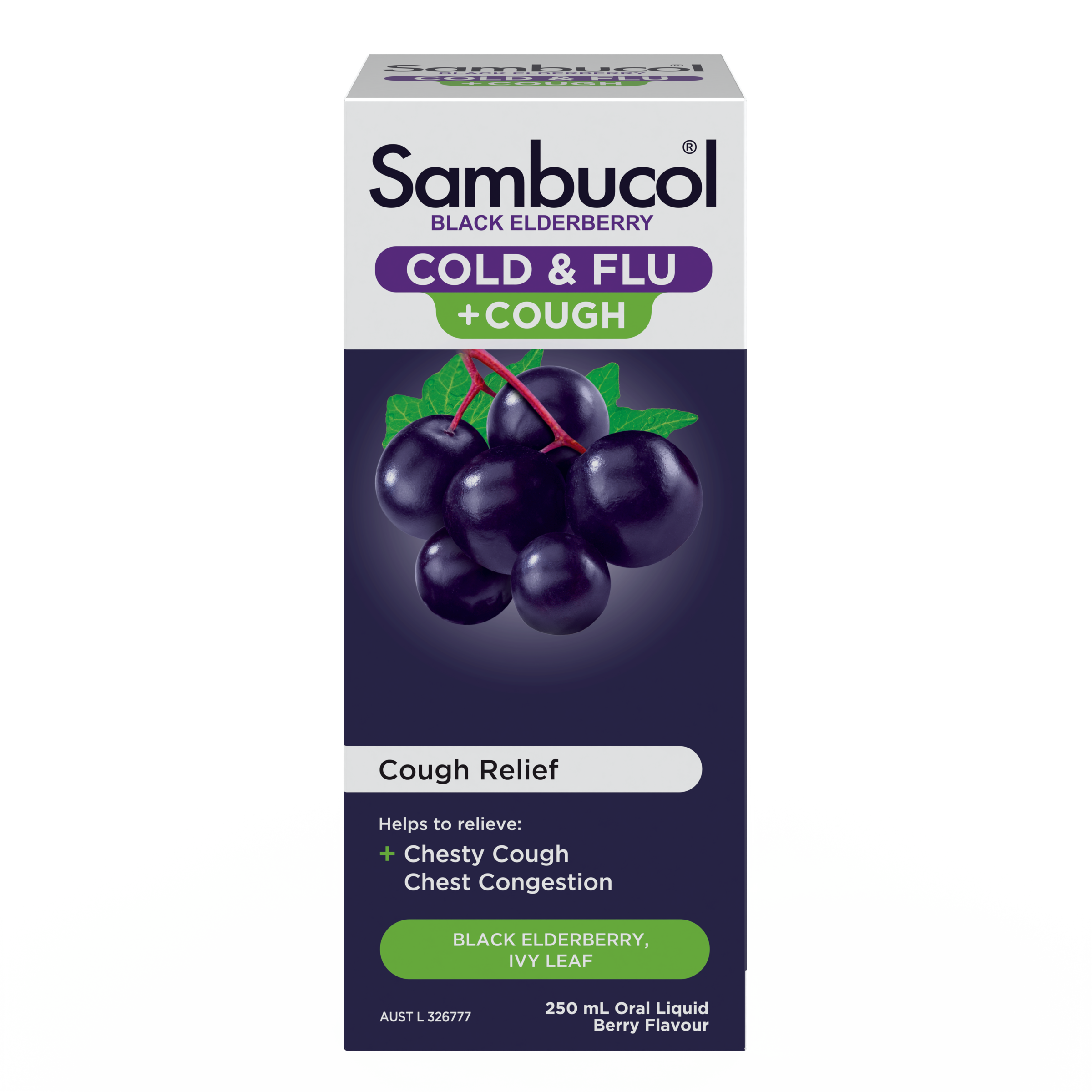 SAMBUCOL COLD & FLU + COUGH LIQUID 250ML