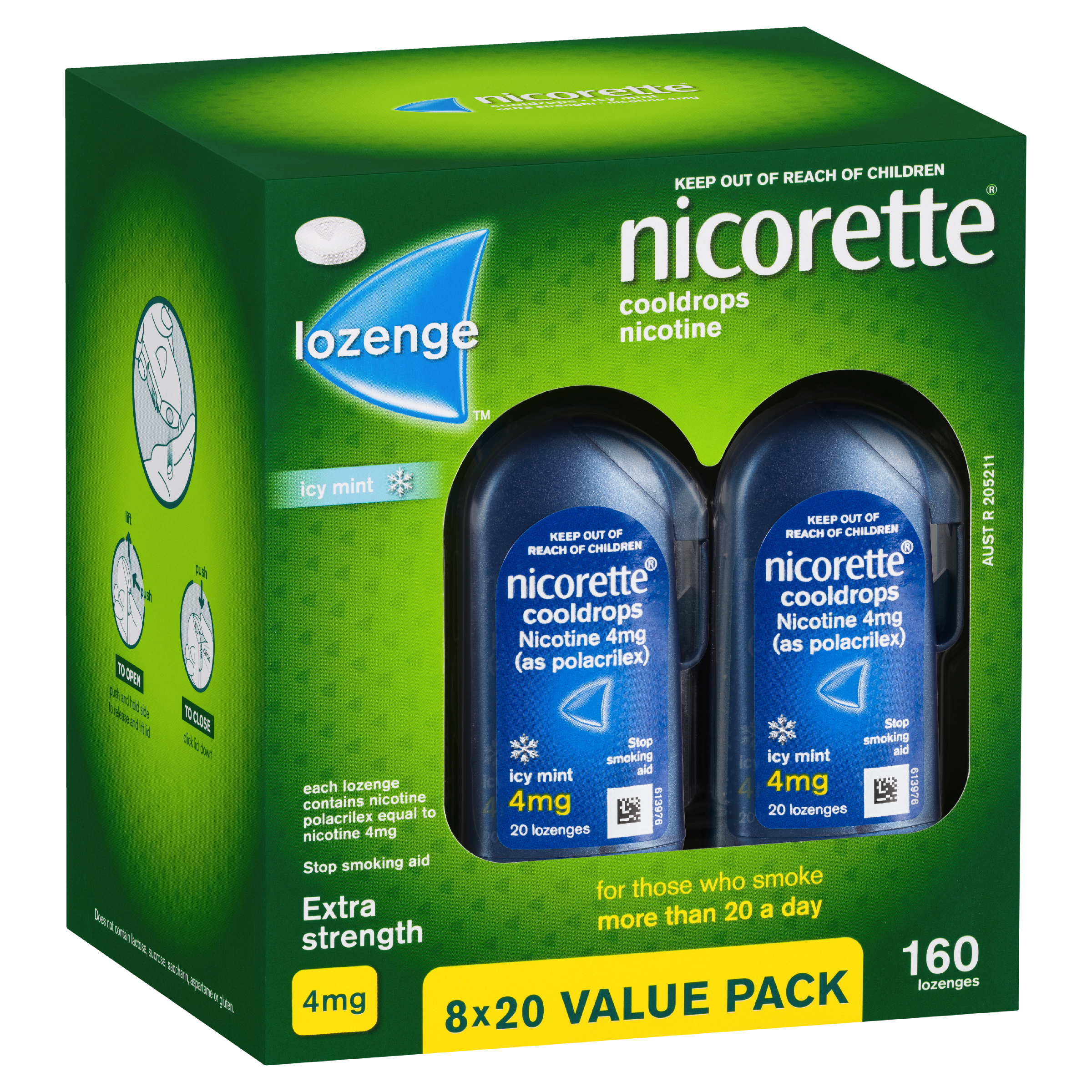NICORETTE COOL DROPS 4MG 160 LOZENGES