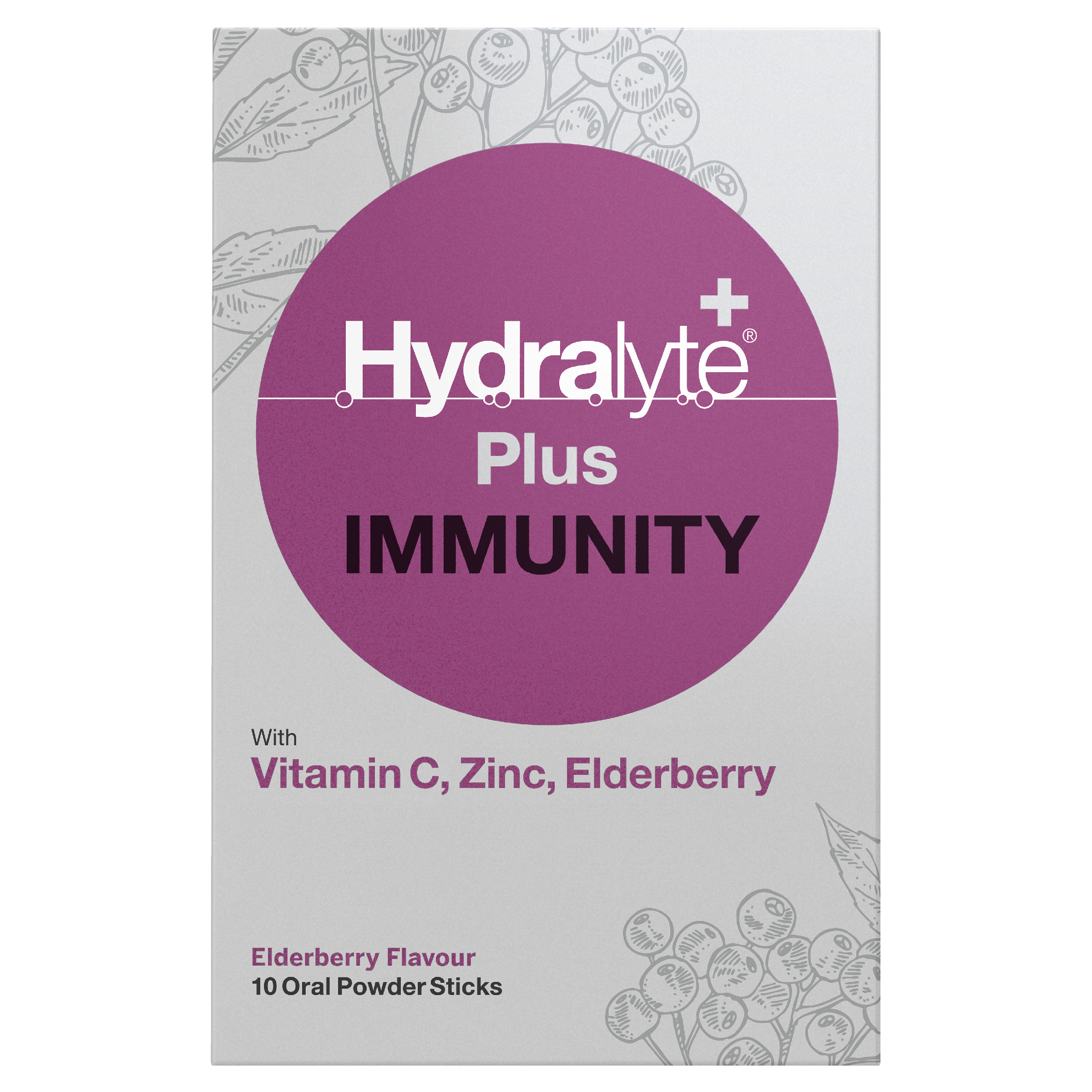 HYDRALYTE PLUS IMMUNITY ELDERBERRY SACHETS 10 PACK - Image 11