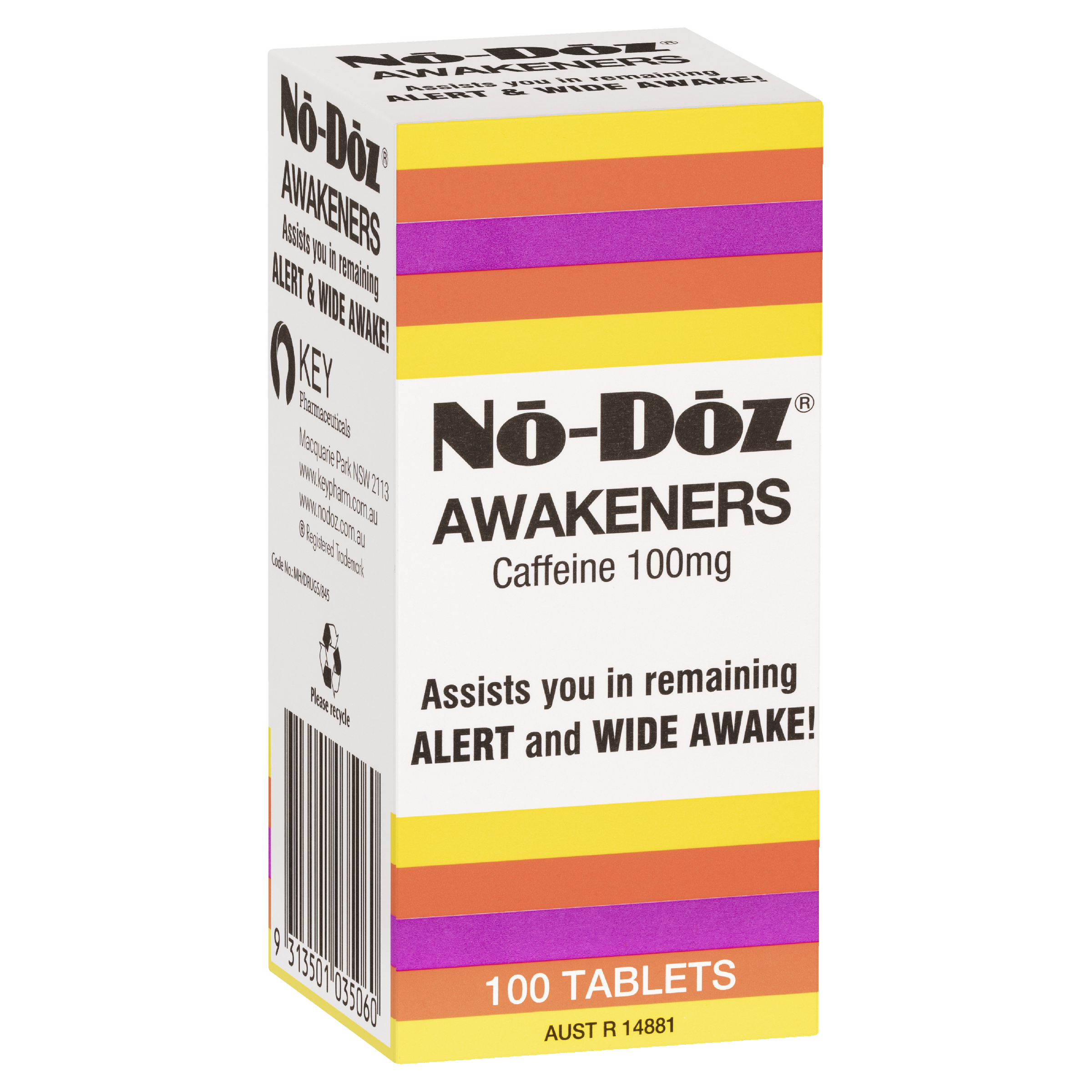 NO DOZ AWAKENERS 100 TABLETS