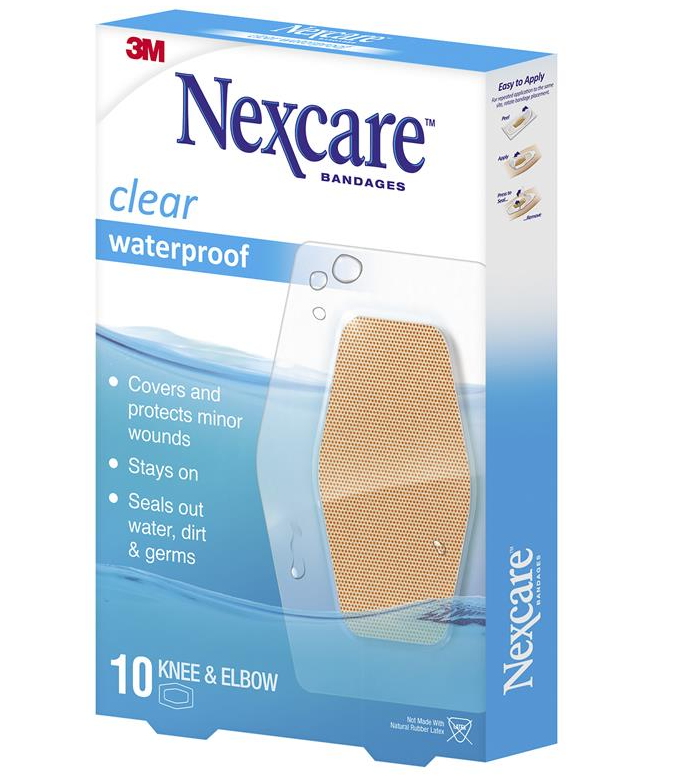 NEXCARE ACTIVE WATERPROOF STRIPS LARGE 10 PACK