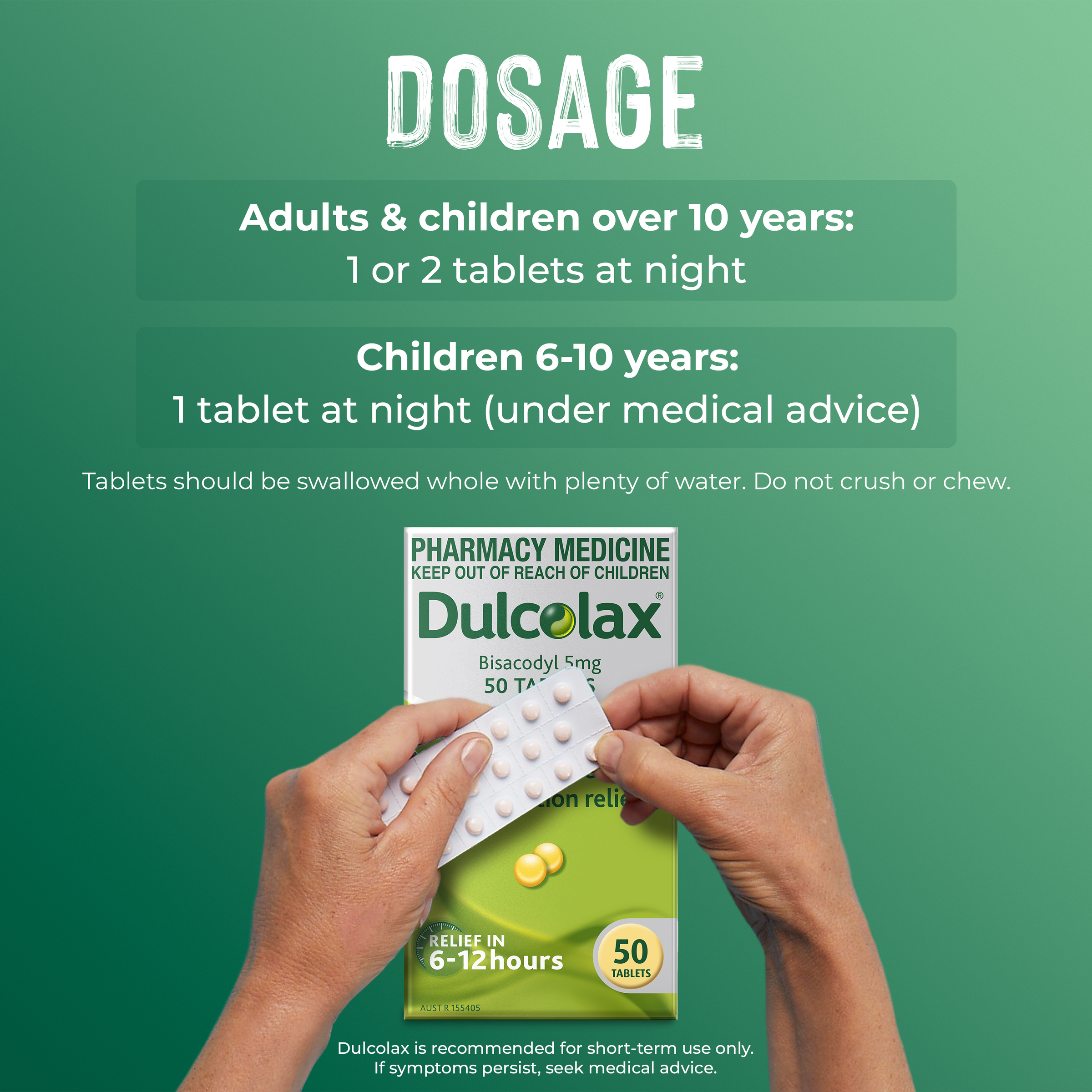 DULCOLAX CONSTIPATION RELIEF 5MG 50 TABLETS - Image 5