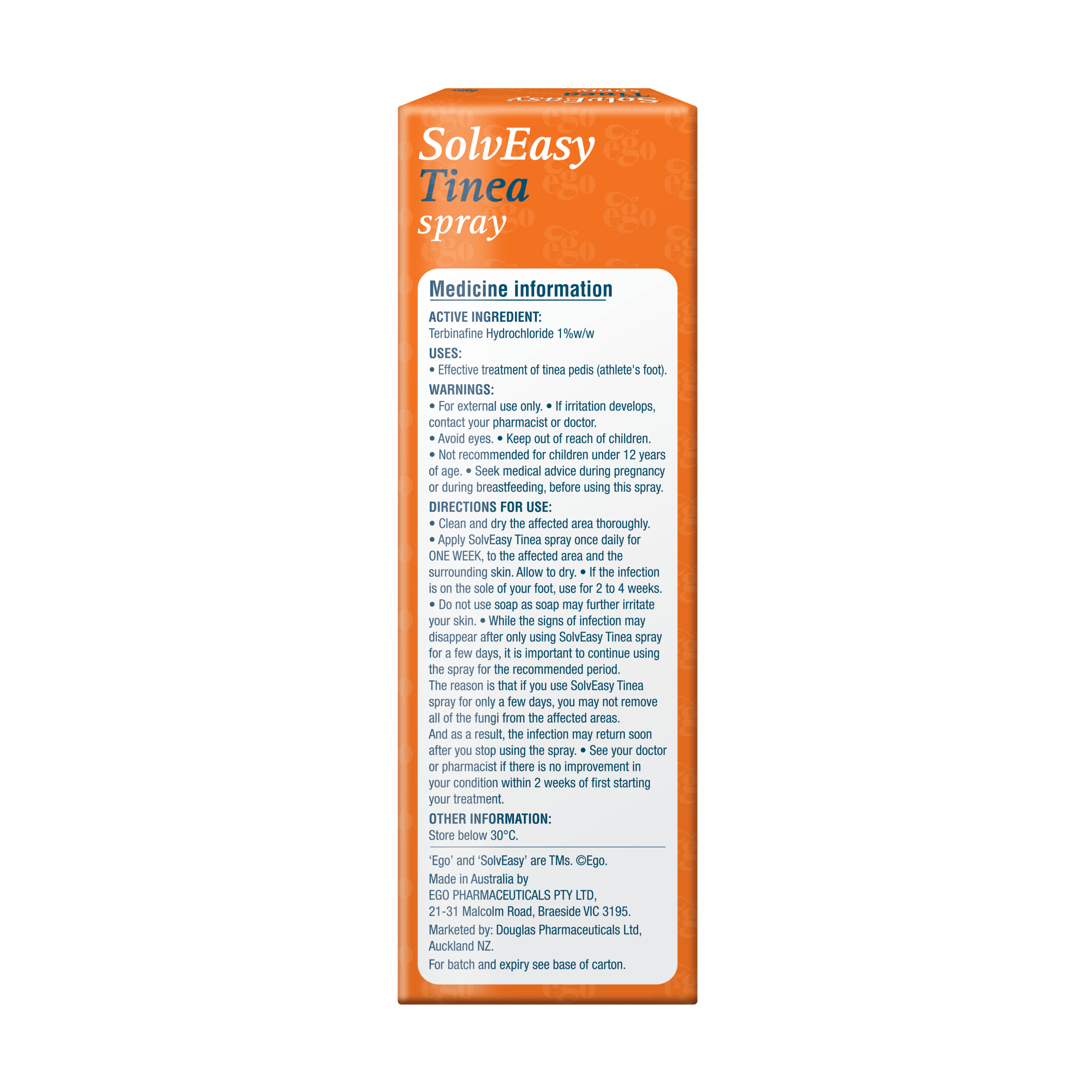 SOLVEASY TINEA SPRAY FOR ATHLETES FOOT 16ML - Image 2
