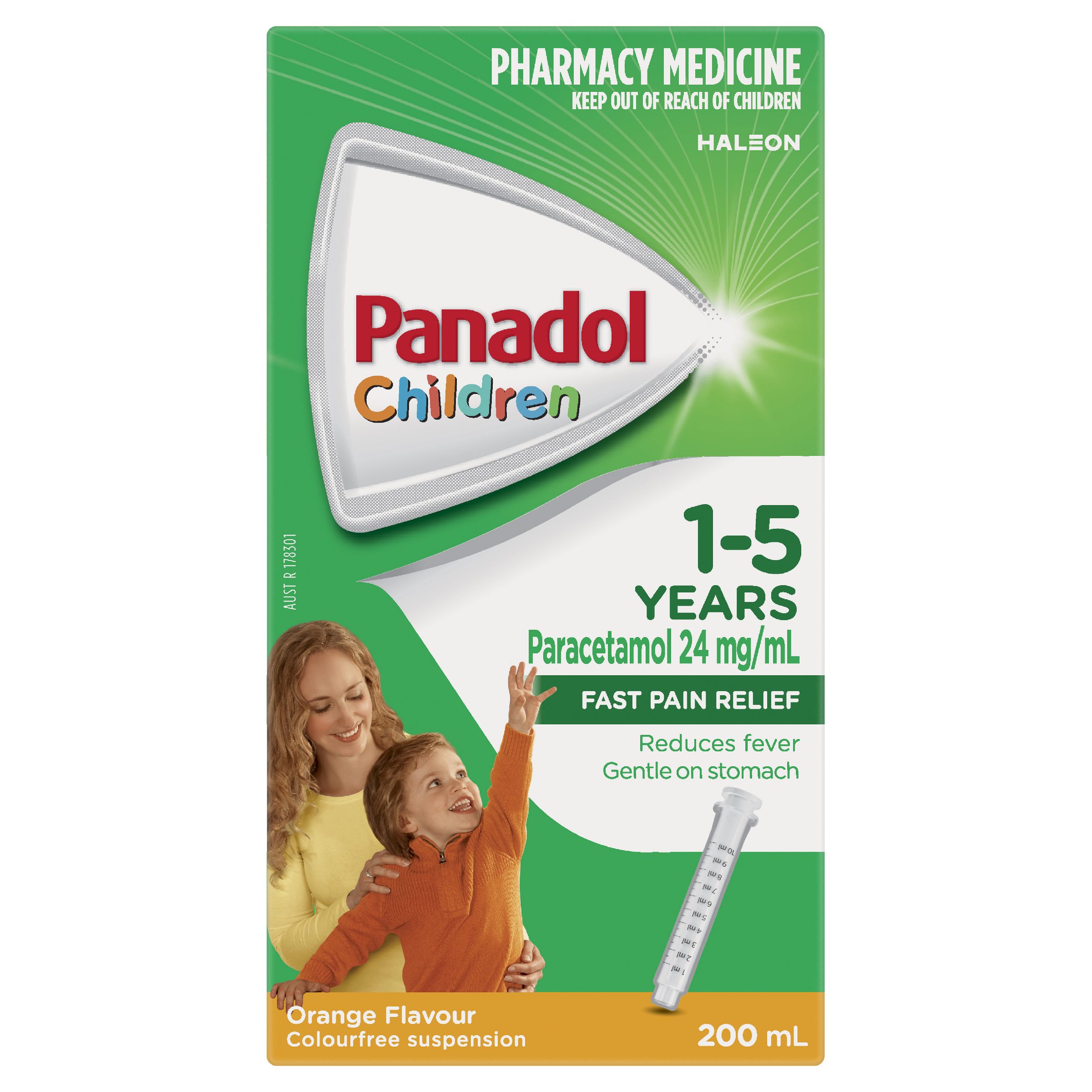 PANADOL CHILDREN 1 YEARS - 5 YEARS ORANGE SUSPENSION 200ML - Image 2