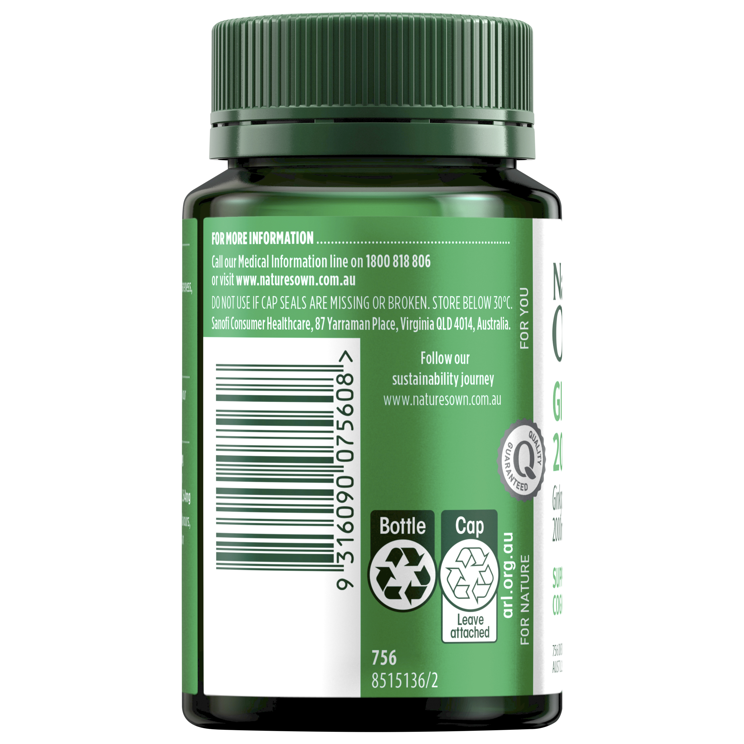 NATURES OWN GINKGO BILOBA 100 TABLETS - Image 2
