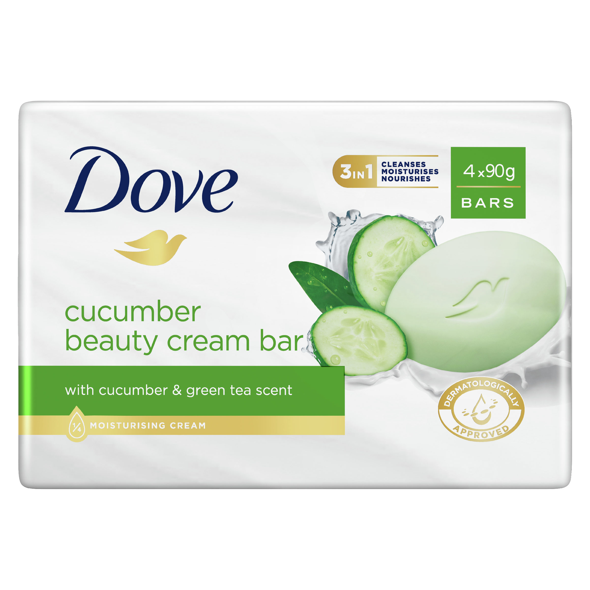 DOVE BEAUTY SOAP BAR FRESH TOUCH 90G 4 PACK