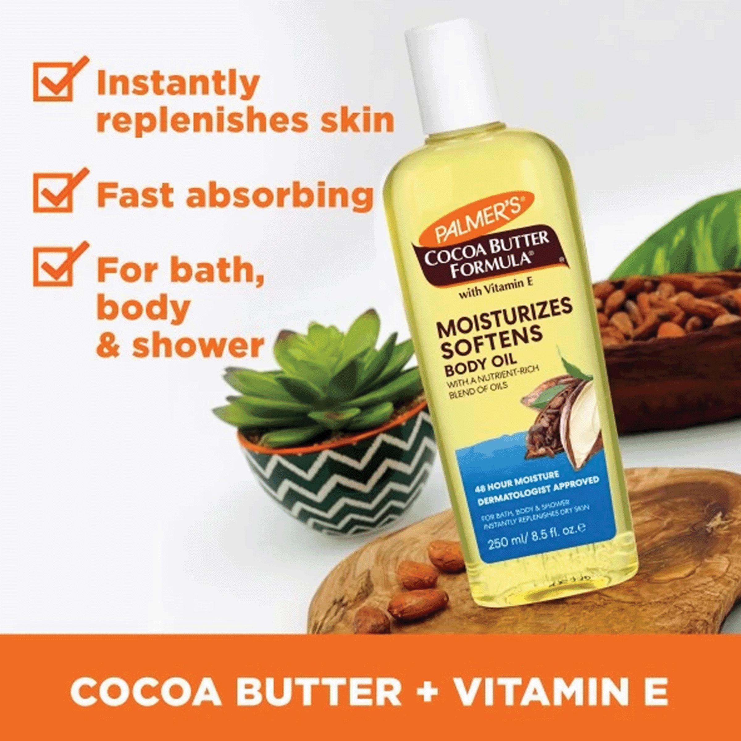 PALMERS COCOA BUTTER MOISTURISING OIL 250ML - Image 4