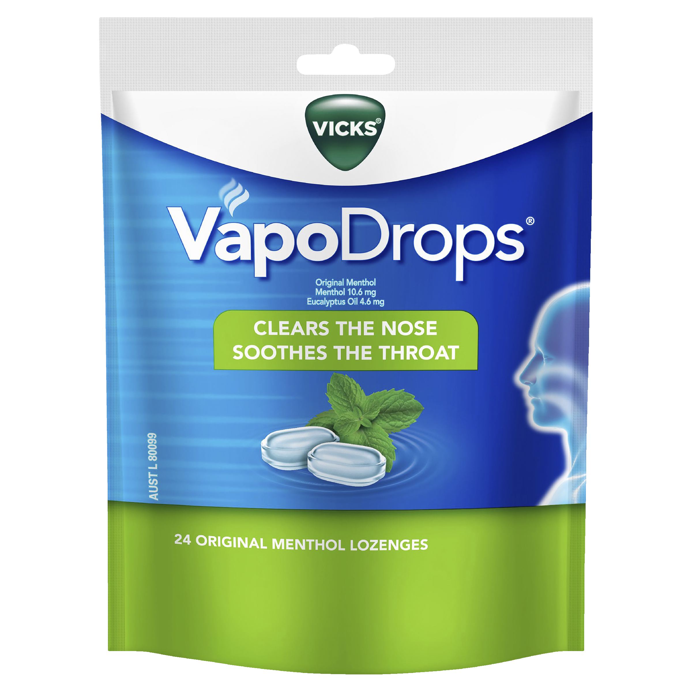 VICKS VAPODROPS ORIGINAL MENTHOL 24 PACK