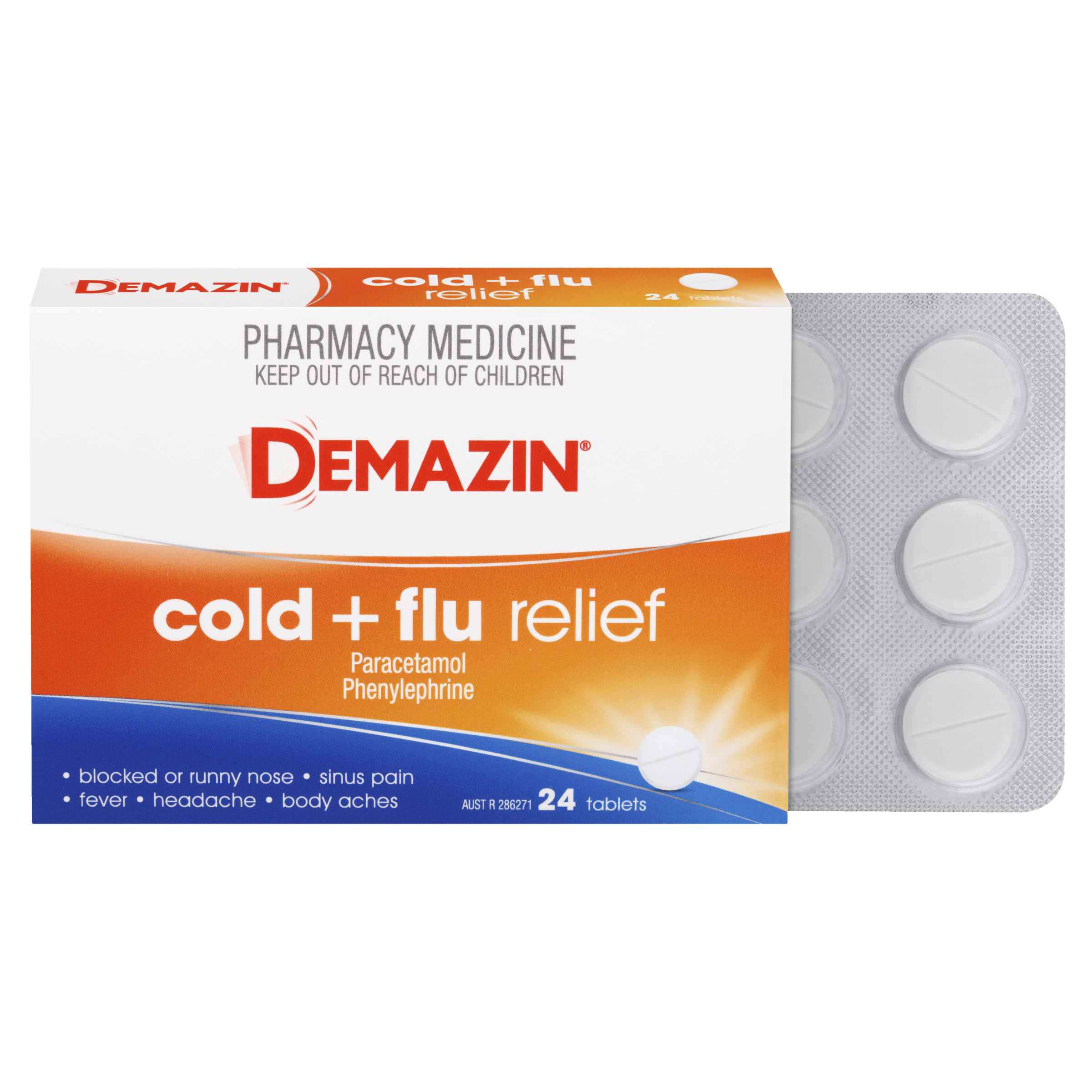 DEMAZIN COLD & FLU RELIEF PE 24 TABLETS - Image 9