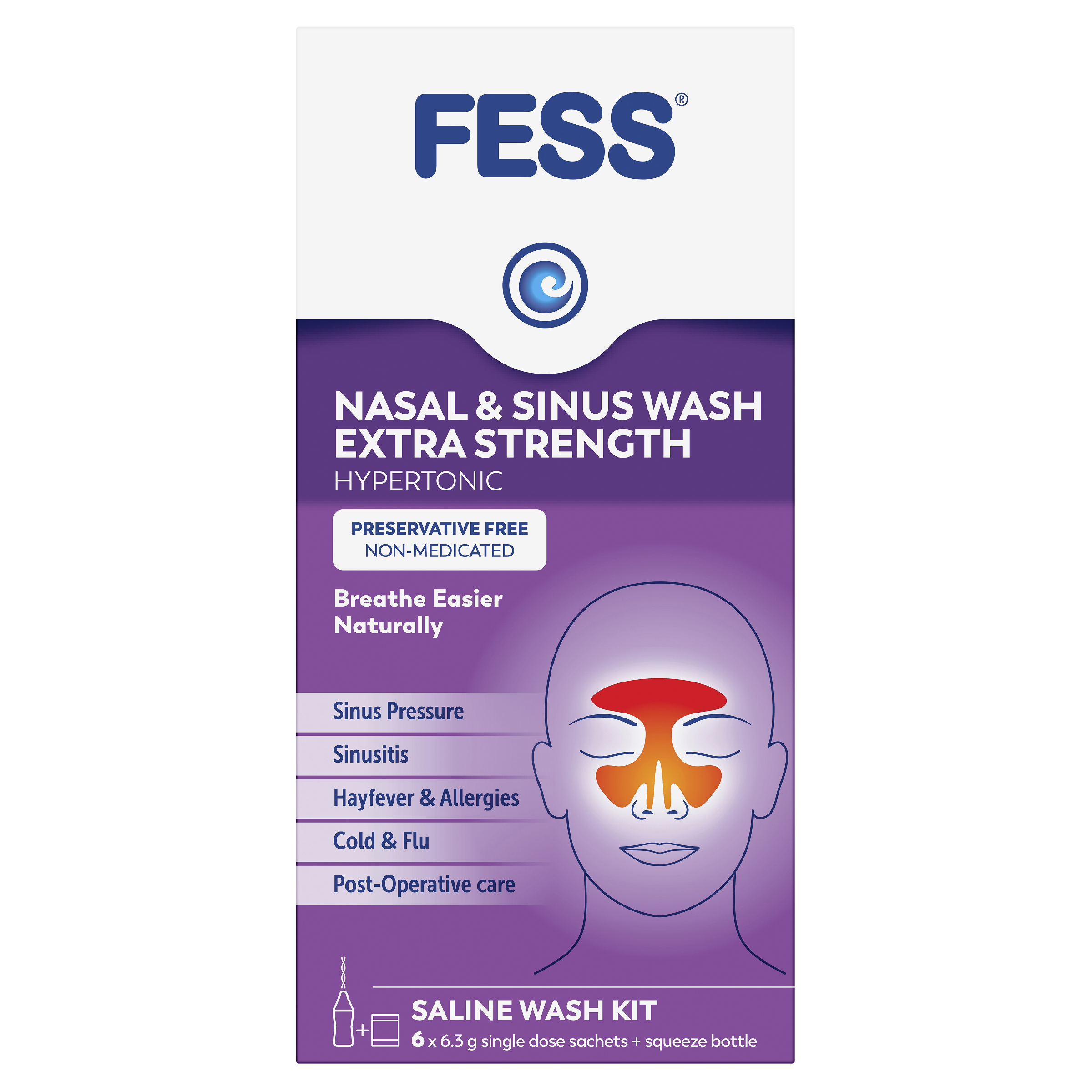FESS NASAL & SINUS WASH EXTRA STRENGTH STARTER KIT 6 - Image 2