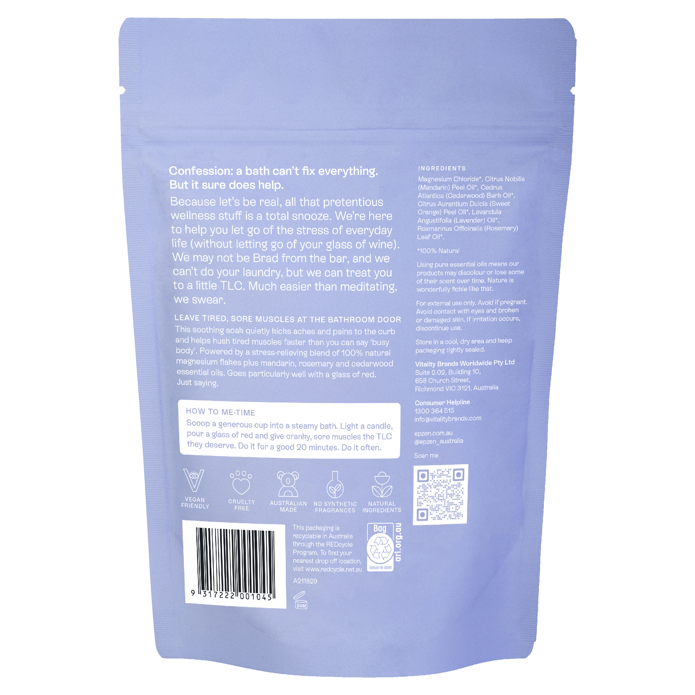 EPZEN MAGNESIUM BATH FLAKES SOOTHE 500G - Image 2