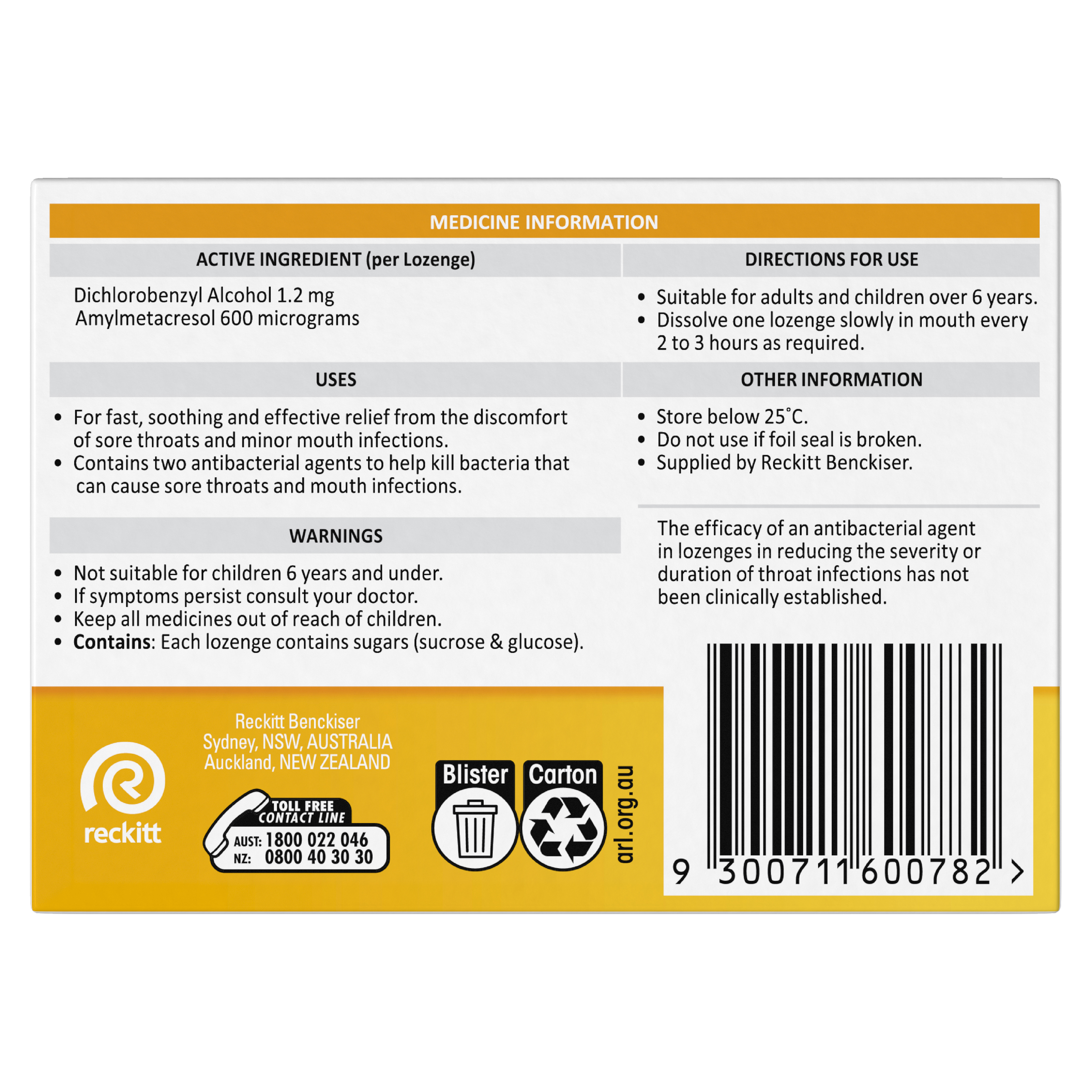 STREPSILS HONEY & LEMON 48 LOZENGES - Image 4