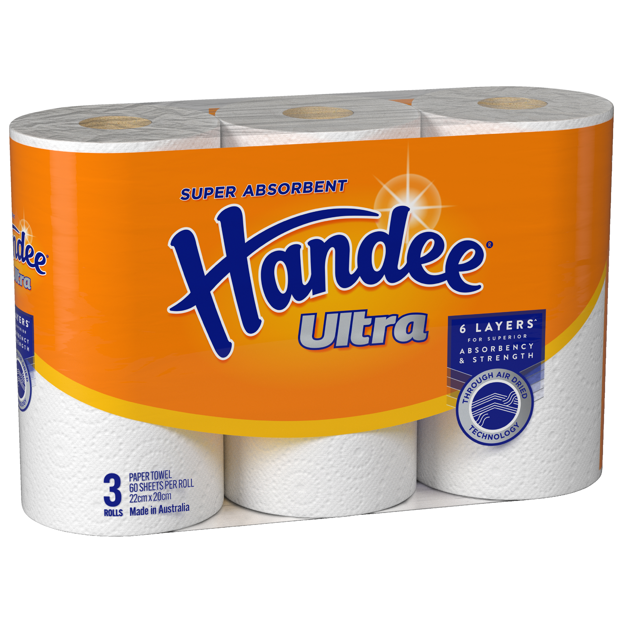 HANDEE SORBENT PAPER TOWEL ULTRA  3 PACK